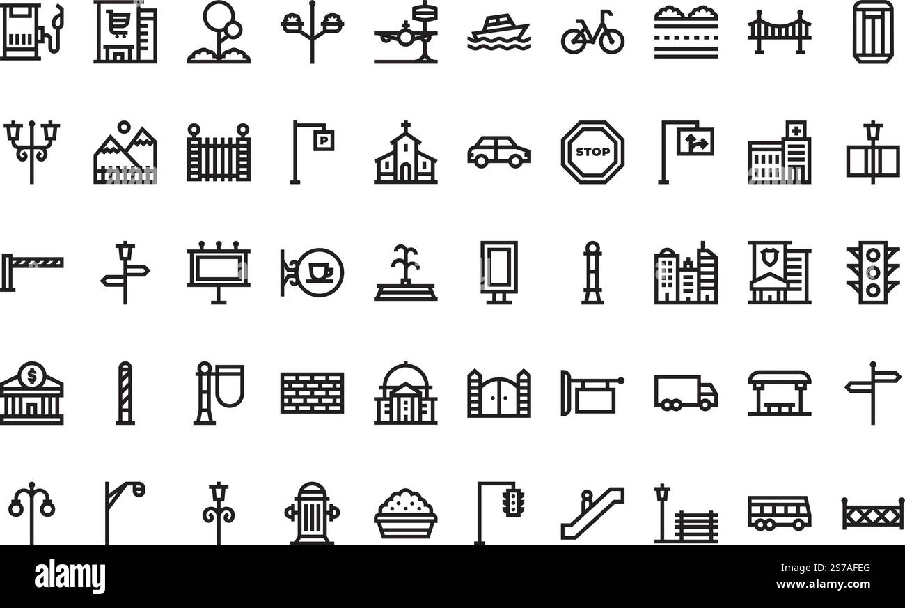 Collection d'icônes vectorielles de haute qualité avec contour modifiable. Idéal pour les projets professionnels et créatifs. Illustration de Vecteur