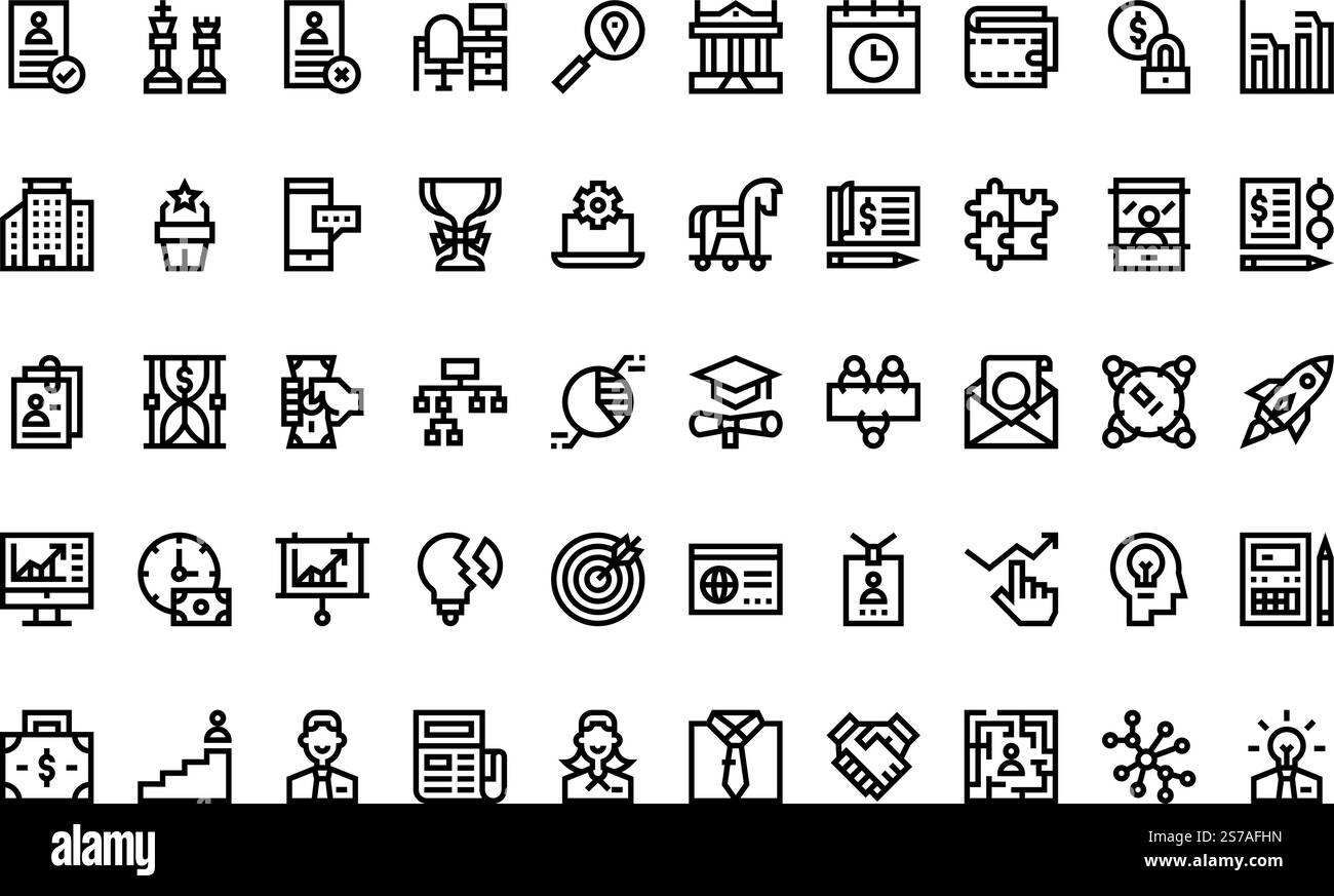 Collection d'icônes vectorielles de haute qualité avec contour modifiable. Idéal pour les projets professionnels et créatifs. Illustration de Vecteur