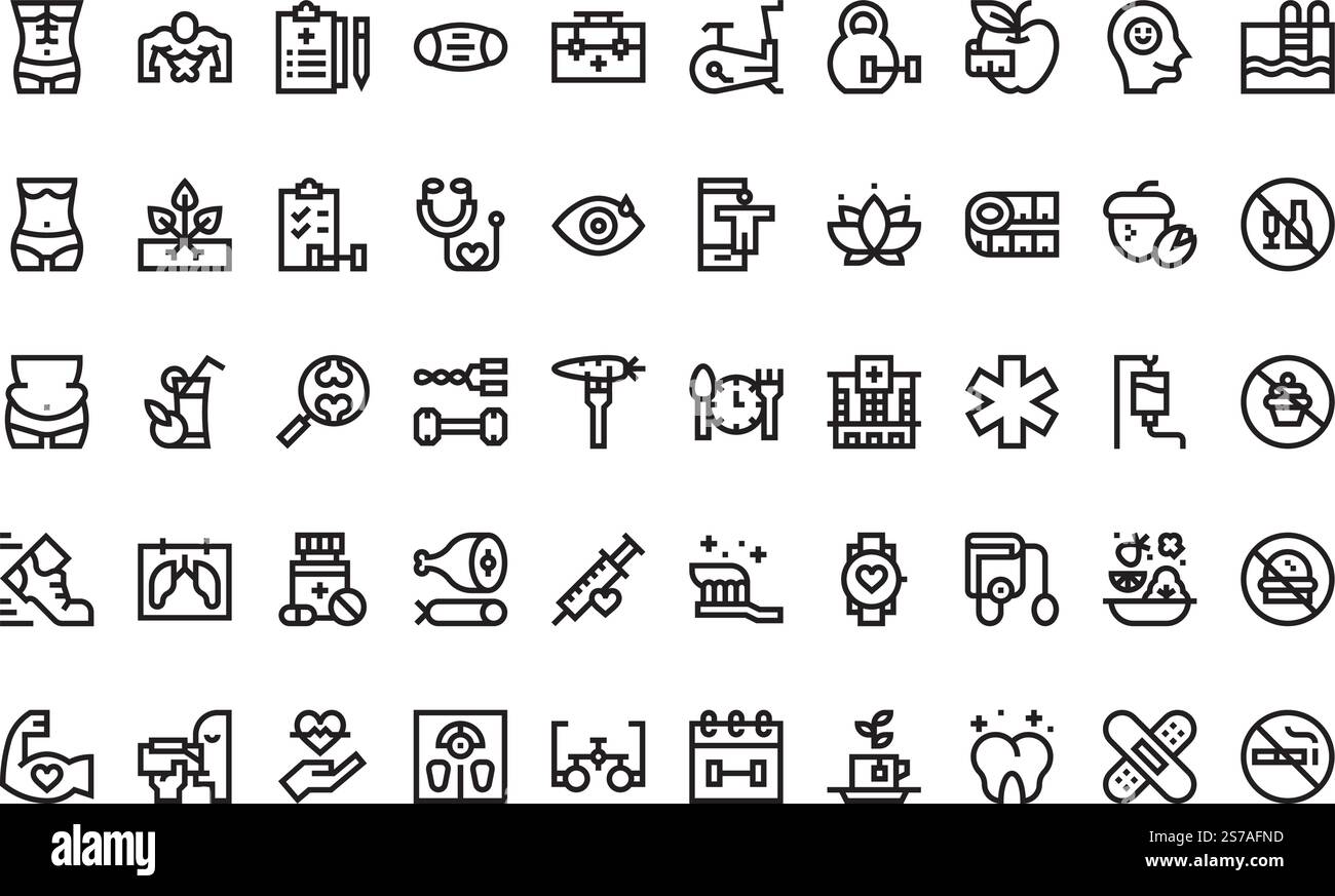 Collection d'icônes vectorielles de haute qualité avec contour modifiable. Idéal pour les projets professionnels et créatifs. Illustration de Vecteur