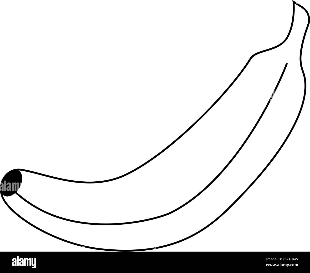 Pages à colorier banane pour les enfants. Trace et couleur Banana. Vecteur d'art de ligne de banane pour les livres de coloriage isolé sur fond blanc. Jardin d'enfants et presc Illustration de Vecteur