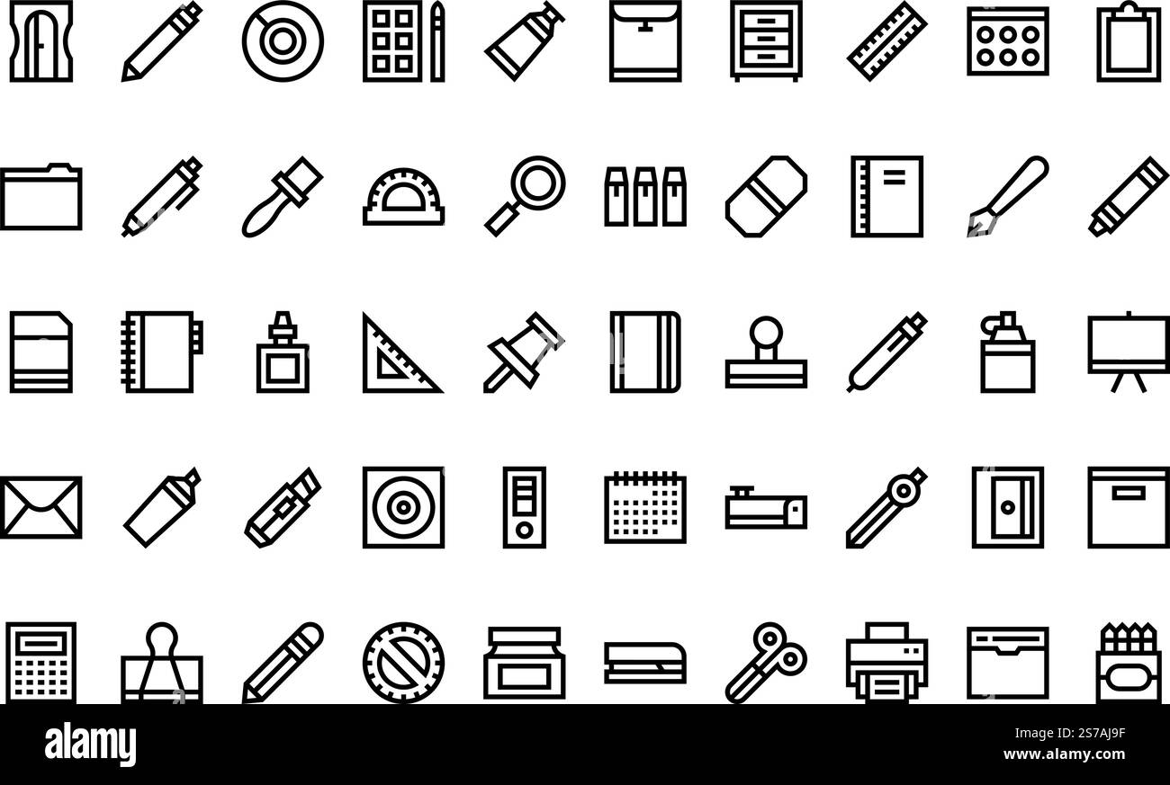 Collection d'icônes vectorielles de haute qualité avec contour modifiable. Idéal pour les projets professionnels et créatifs. Illustration de Vecteur