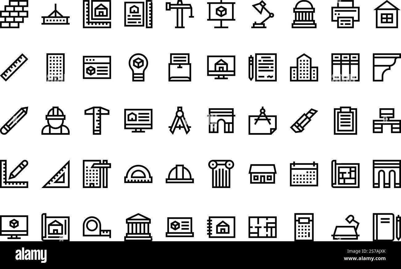 Collection d'icônes vectorielles de haute qualité avec contour modifiable. Idéal pour les projets professionnels et créatifs. Illustration de Vecteur