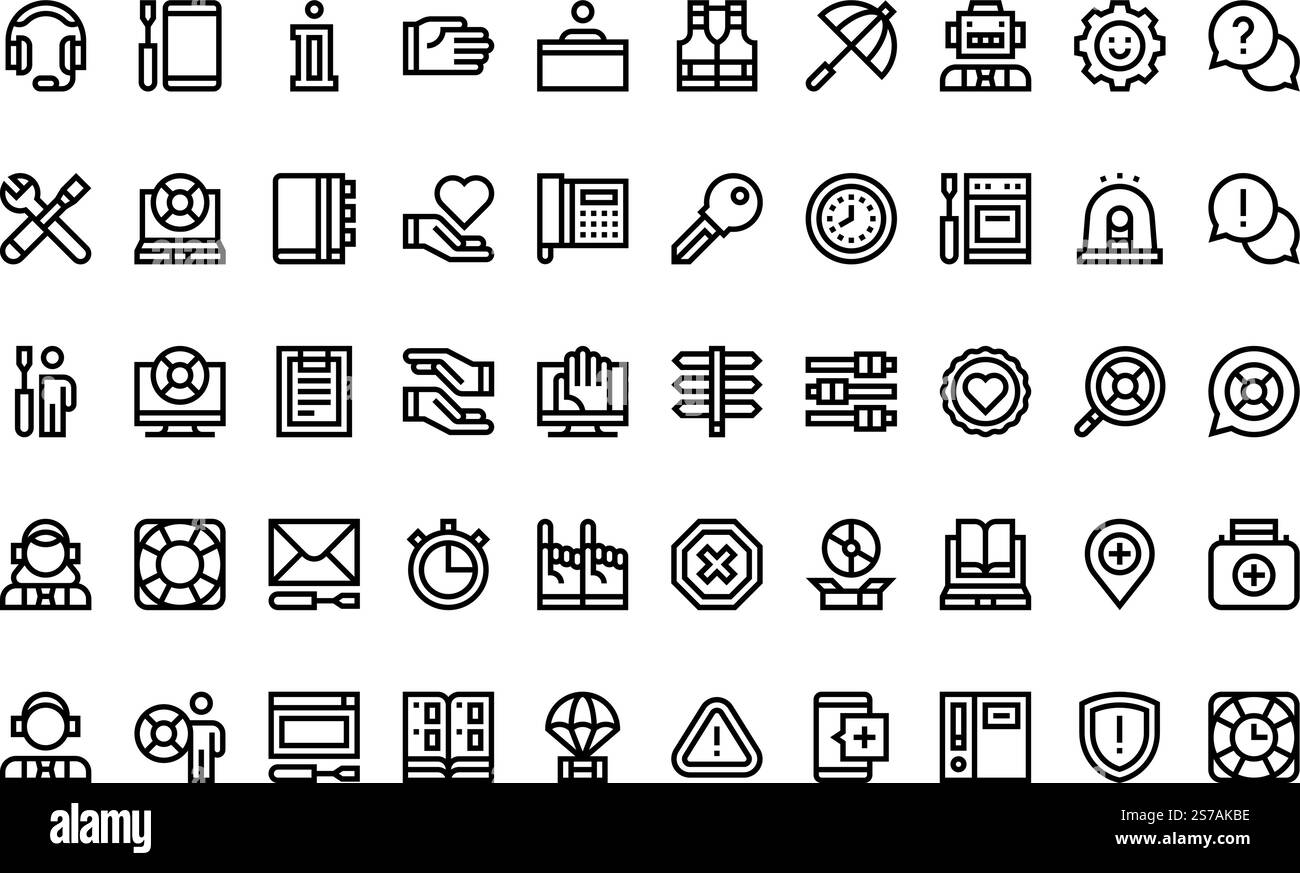 Collection d'icônes vectorielles de haute qualité avec contour modifiable. Idéal pour les projets professionnels et créatifs. Illustration de Vecteur