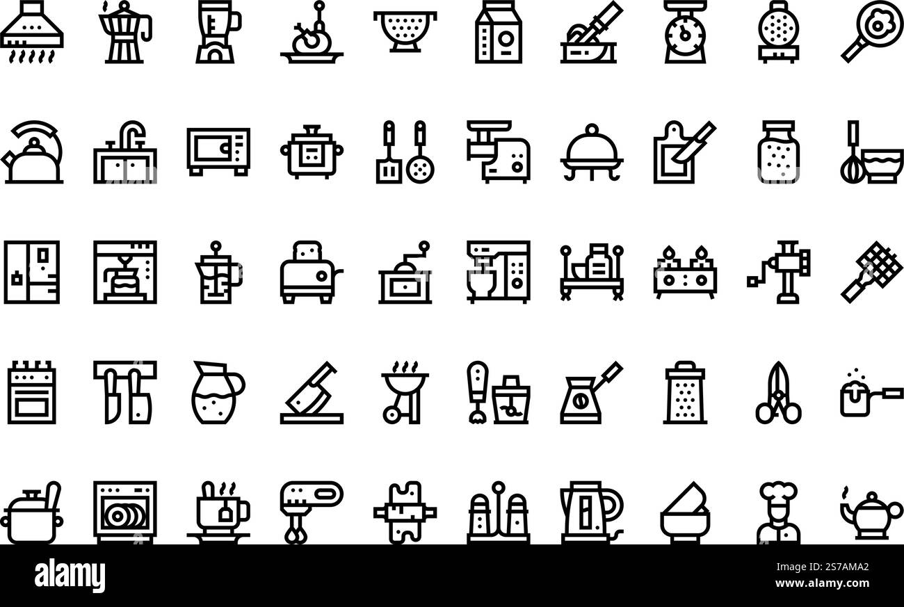 Collection d'icônes vectorielles de haute qualité avec contour modifiable. Idéal pour les projets professionnels et créatifs. Illustration de Vecteur