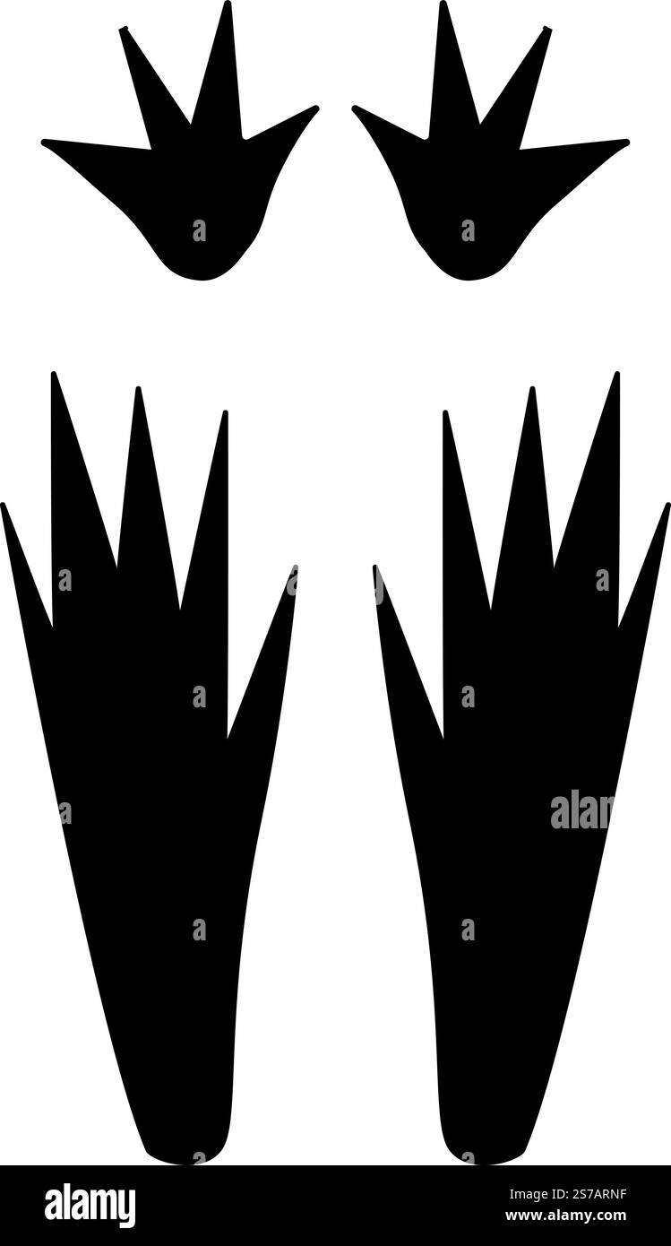 illustration avec des traces de rat. empreintes de souris. illustration de ligne graphique vectorielle sur fond transparent Illustration de Vecteur