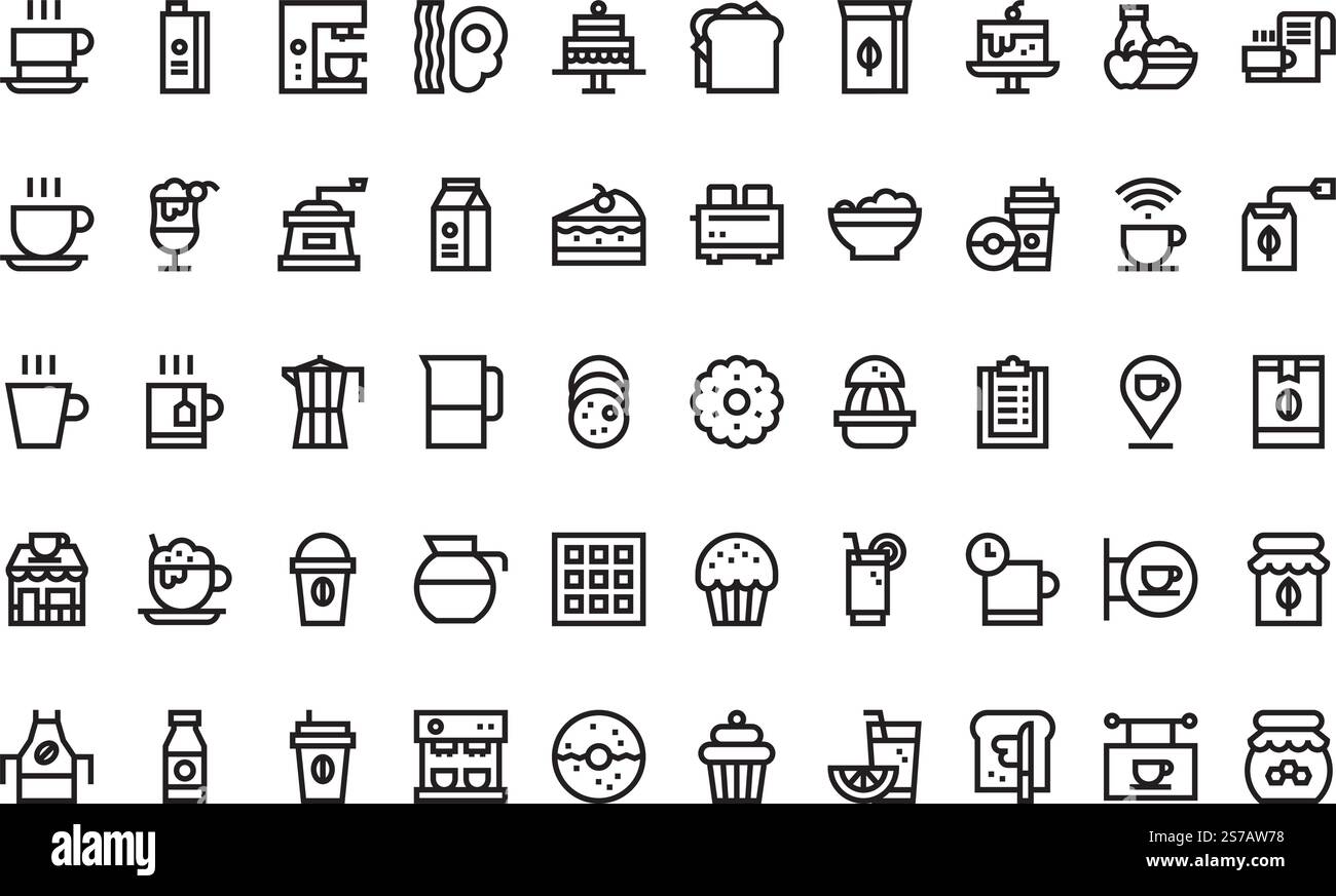 Collection d'icônes vectorielles de haute qualité avec contour modifiable. Idéal pour les projets professionnels et créatifs. Illustration de Vecteur