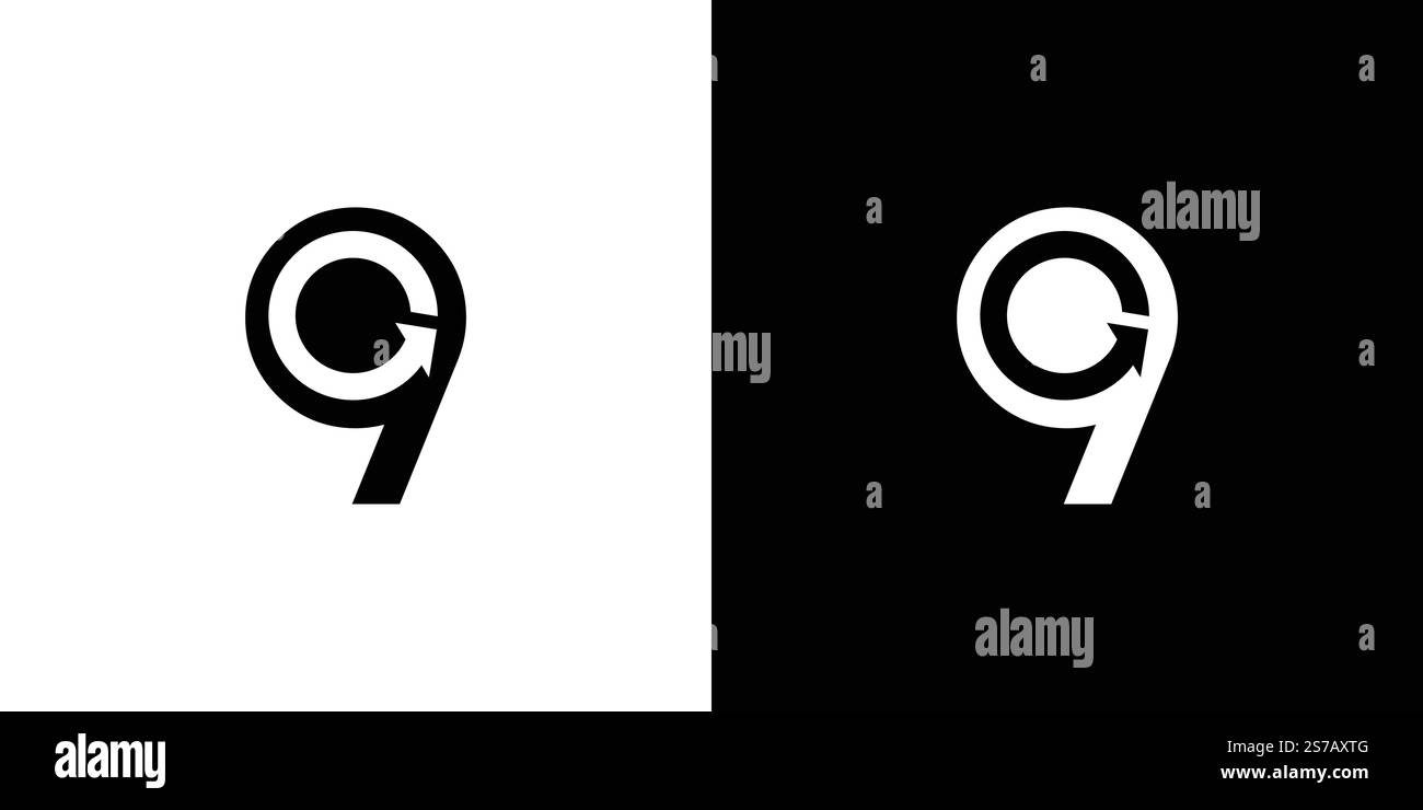 La conception du logo Recycle 9 est unique et moderne Illustration de Vecteur