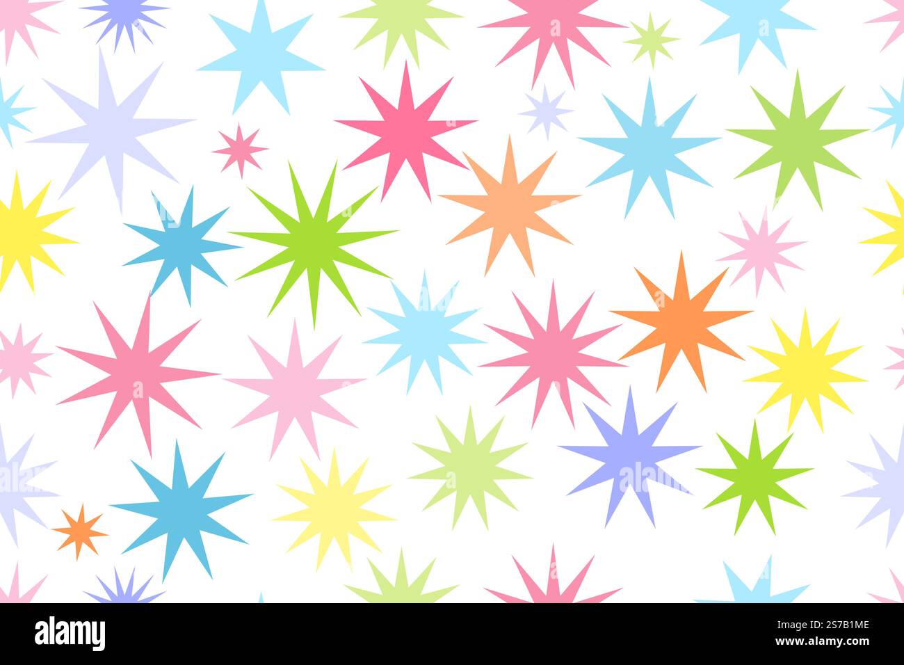 Conception éclatante d'étoile de couleur pastel dans un motif de répétition sans couture - illustration vectorielle Illustration de Vecteur