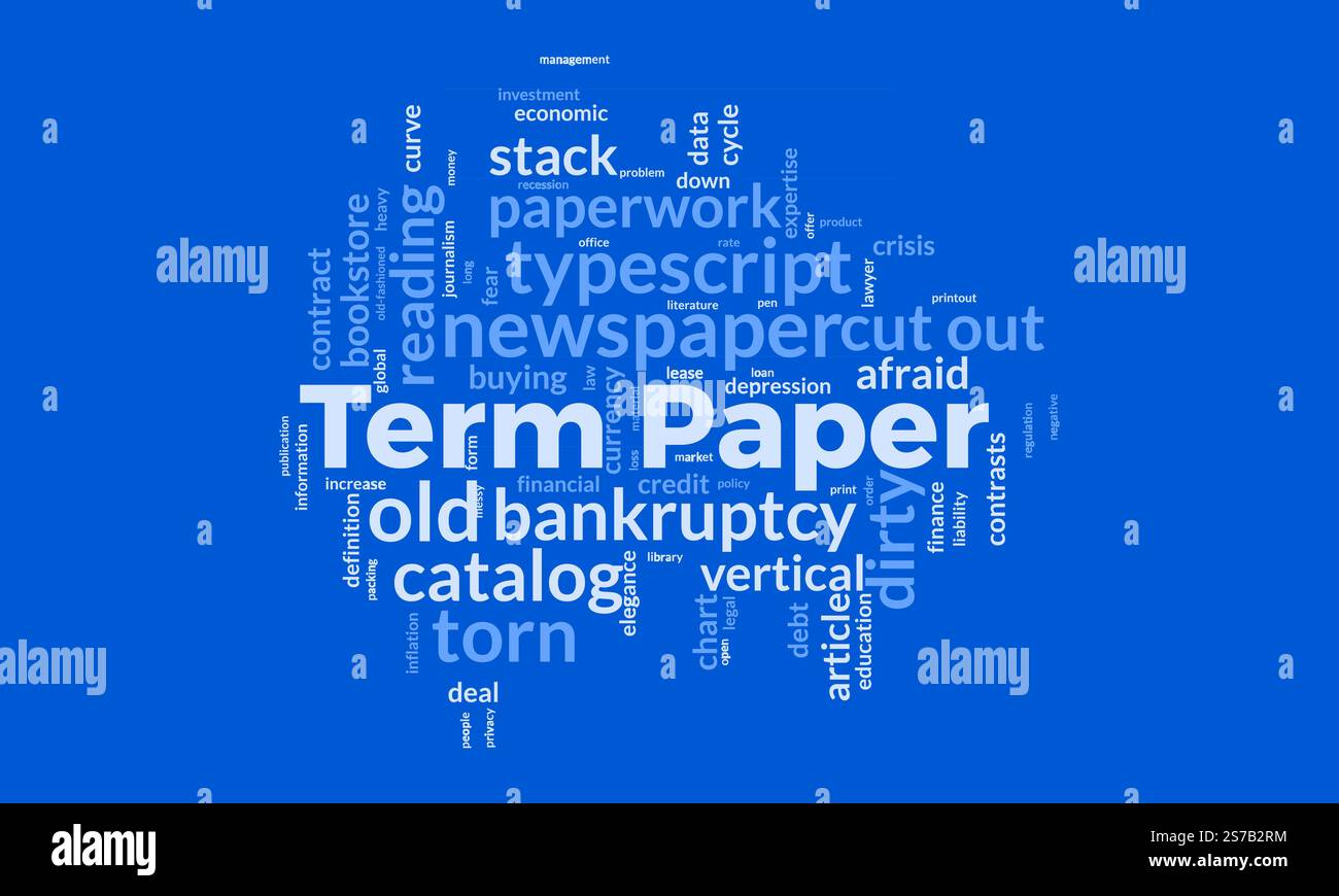 Modèle de nuage de mots Term Paper. Term Paper concept vecteur tagcloud fond. Illustration de Vecteur