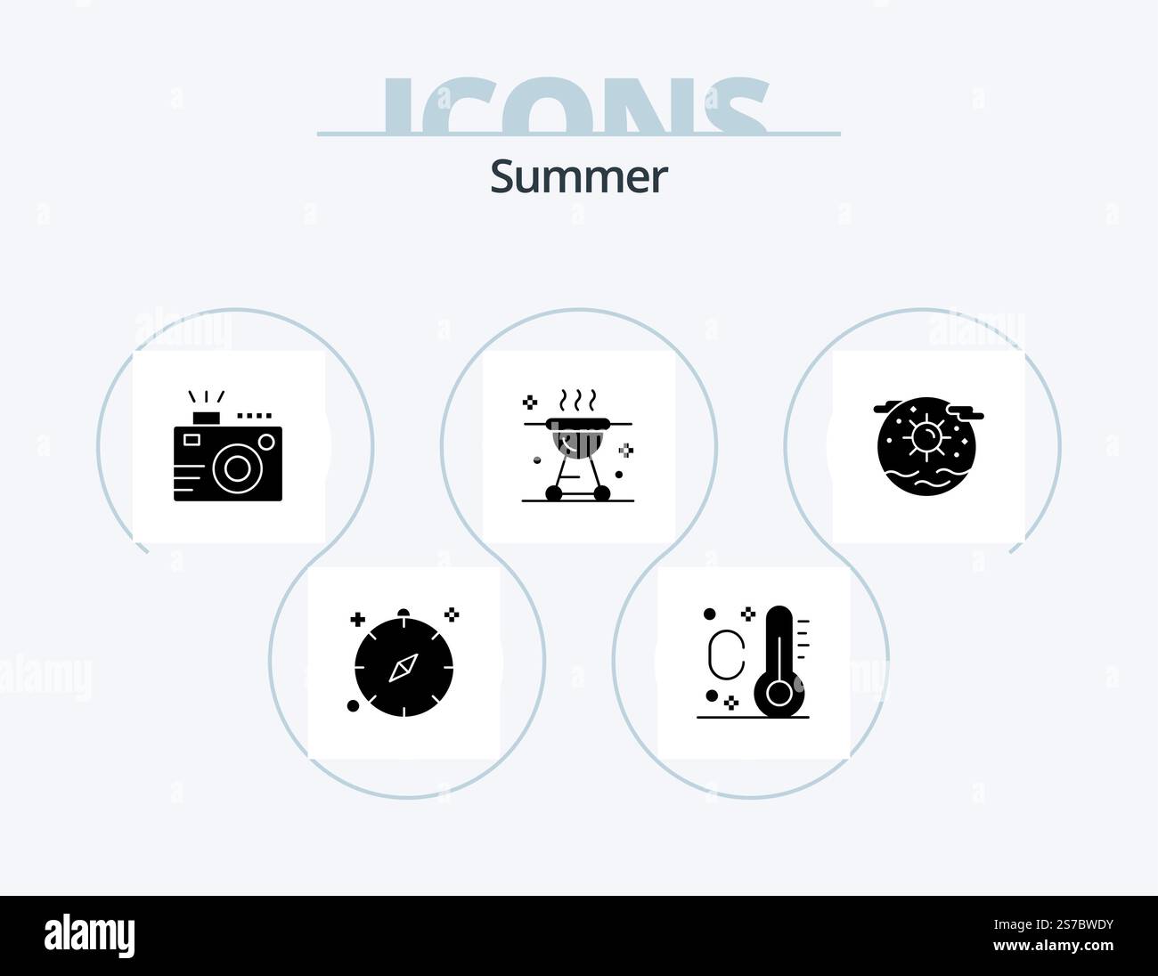 Pack d'icônes Glyph d'été 5 Icon Design. masse. gril. objectif. nourriture. barbecue Illustration de Vecteur Pack d'icônes Glyph d'été 5 Icon Design. masse. gril. objectif. nourriture. barbecue Illustration de Vecteur