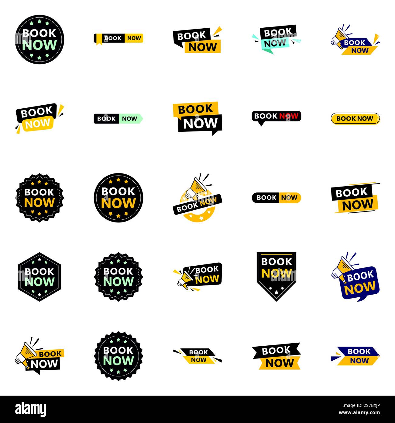 Demandez à vos clients de réserver avec notre Pack de 25 bannières Réservez maintenant Illustration de Vecteur