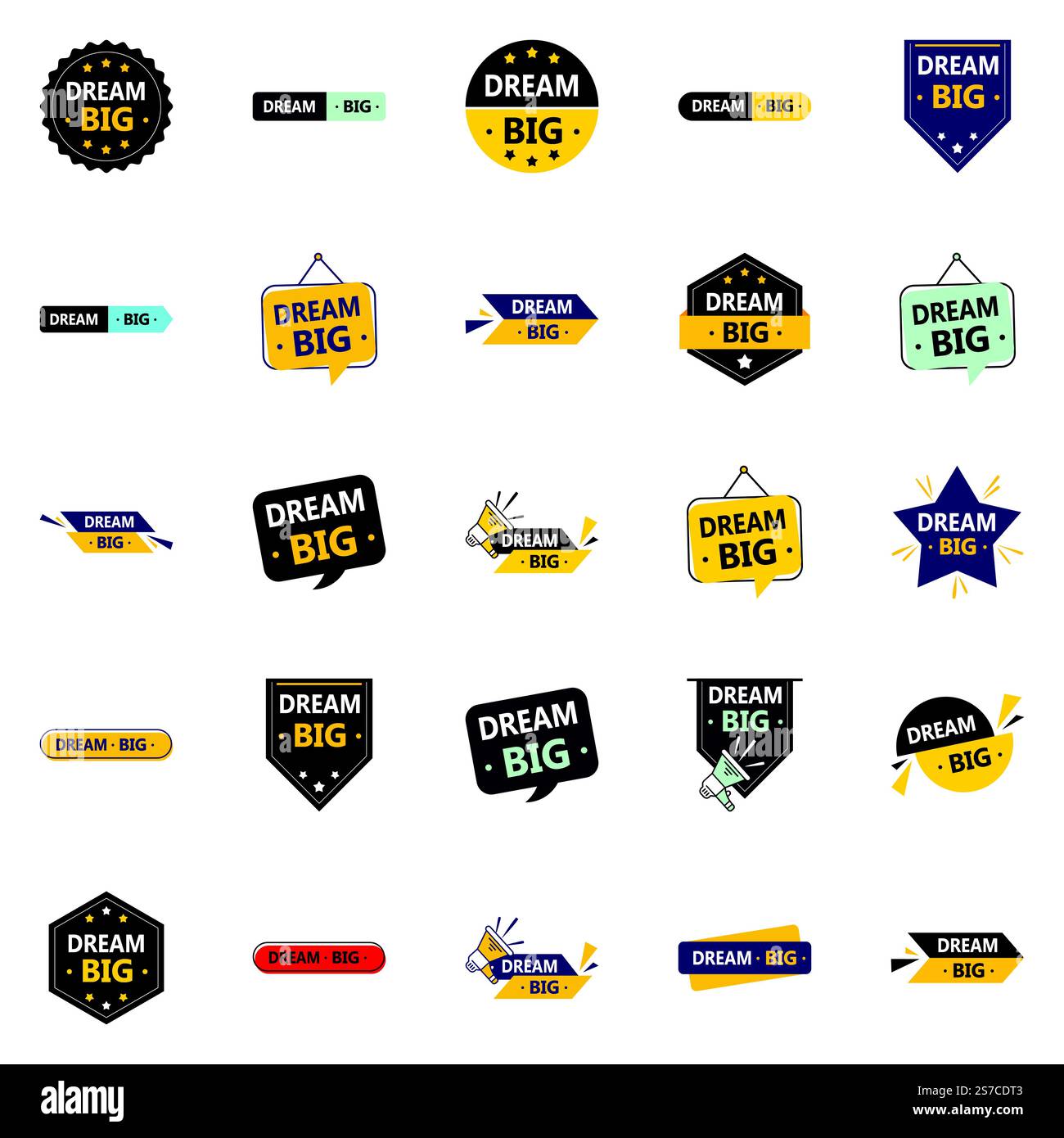 25 Images vectorielles polyvalentes pour faire de vos rêves une réalité Illustration de Vecteur