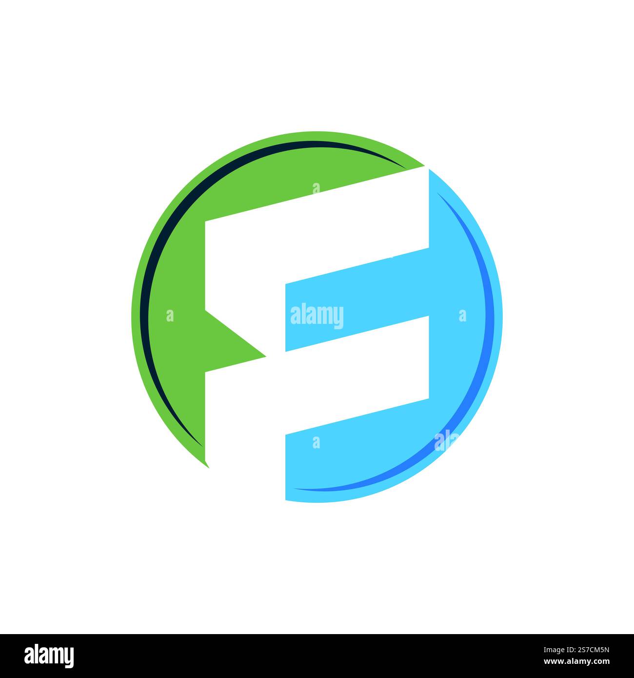 conception vectorielle de logo de lettre f. Illustration de Vecteur