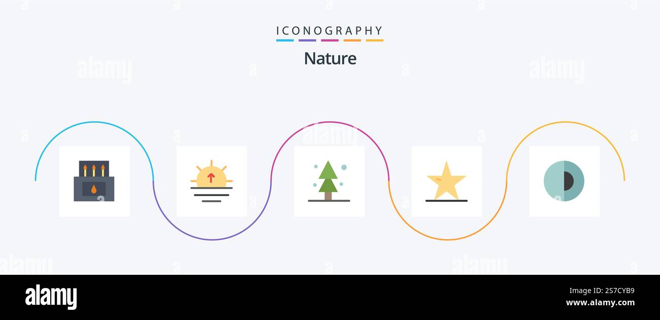 Pack icône nature Flat 5 avec terre. étoile de la nature. forêt. nature. écologie Illustration de Vecteur Pack icône nature Flat 5 avec terre. étoile de la nature. forêt. nature. écologie Illustration de Vecteur