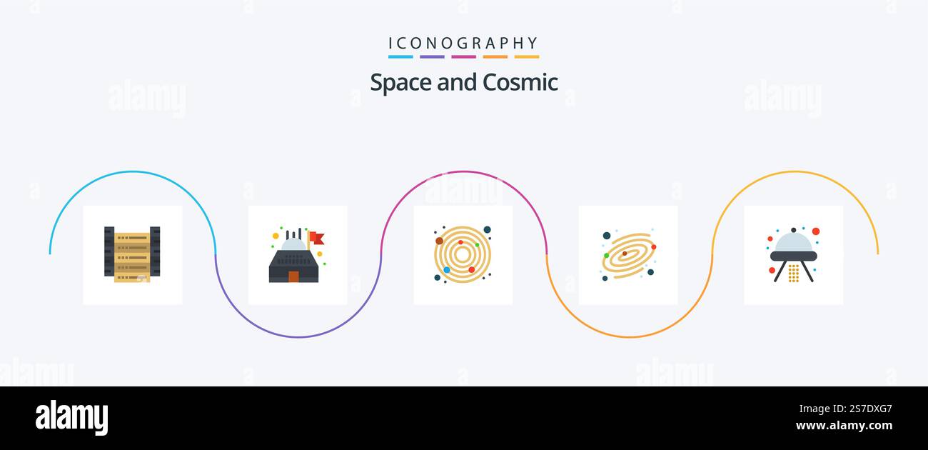 Pack Space Flat 5 Icon inclus . espace. masse. navire. espace Illustration de Vecteur Pack Space Flat 5 Icon inclus . espace. masse. navire. espace Illustration de Vecteur