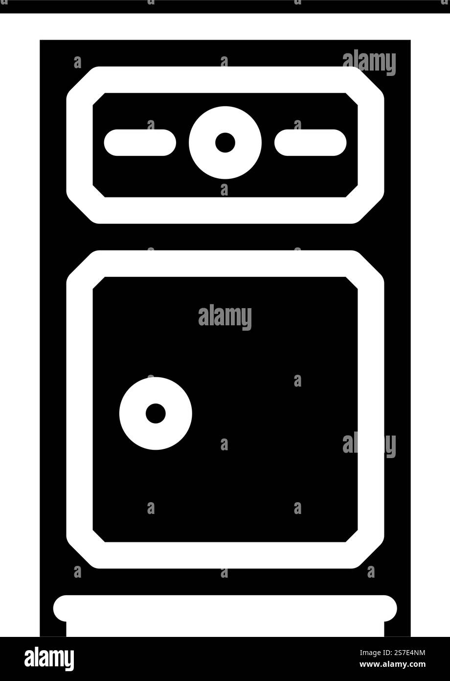 vecteur d'icône de glyphe intérieur de chambre de chevet. enseigne intérieure de chambre à coucher de table de nuit. illustration de symbole isolé. illustration vectorielle d'icône de glyphe intérieur de chambre de chevet Illustration de Vecteur
