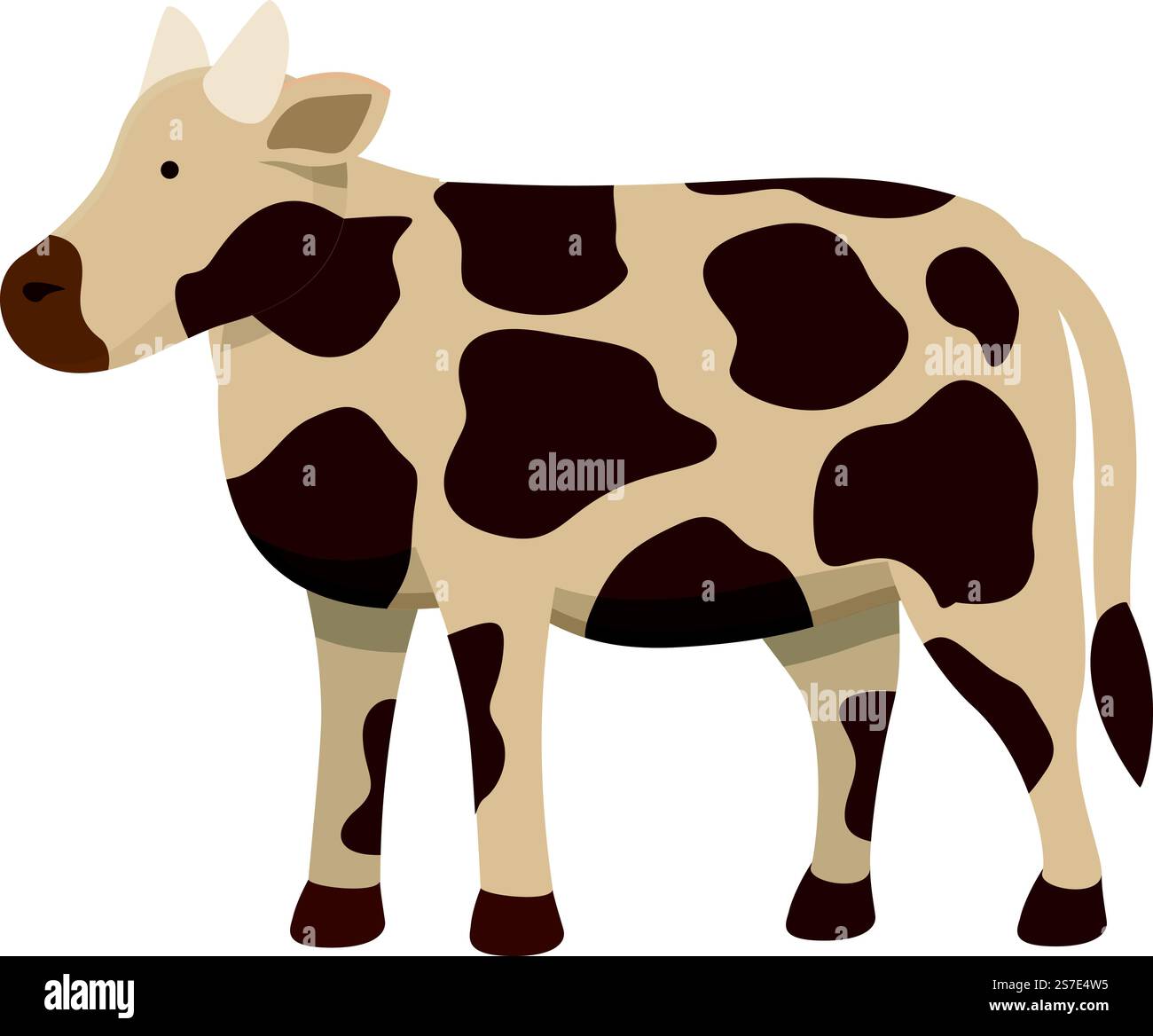 Vecteur de dessin animé d'icône de vache Holstein. Animal de ferme. Lait laitier. Vecteur de dessin animé d'icône de vache Holstein. Animal de ferme Illustration de Vecteur