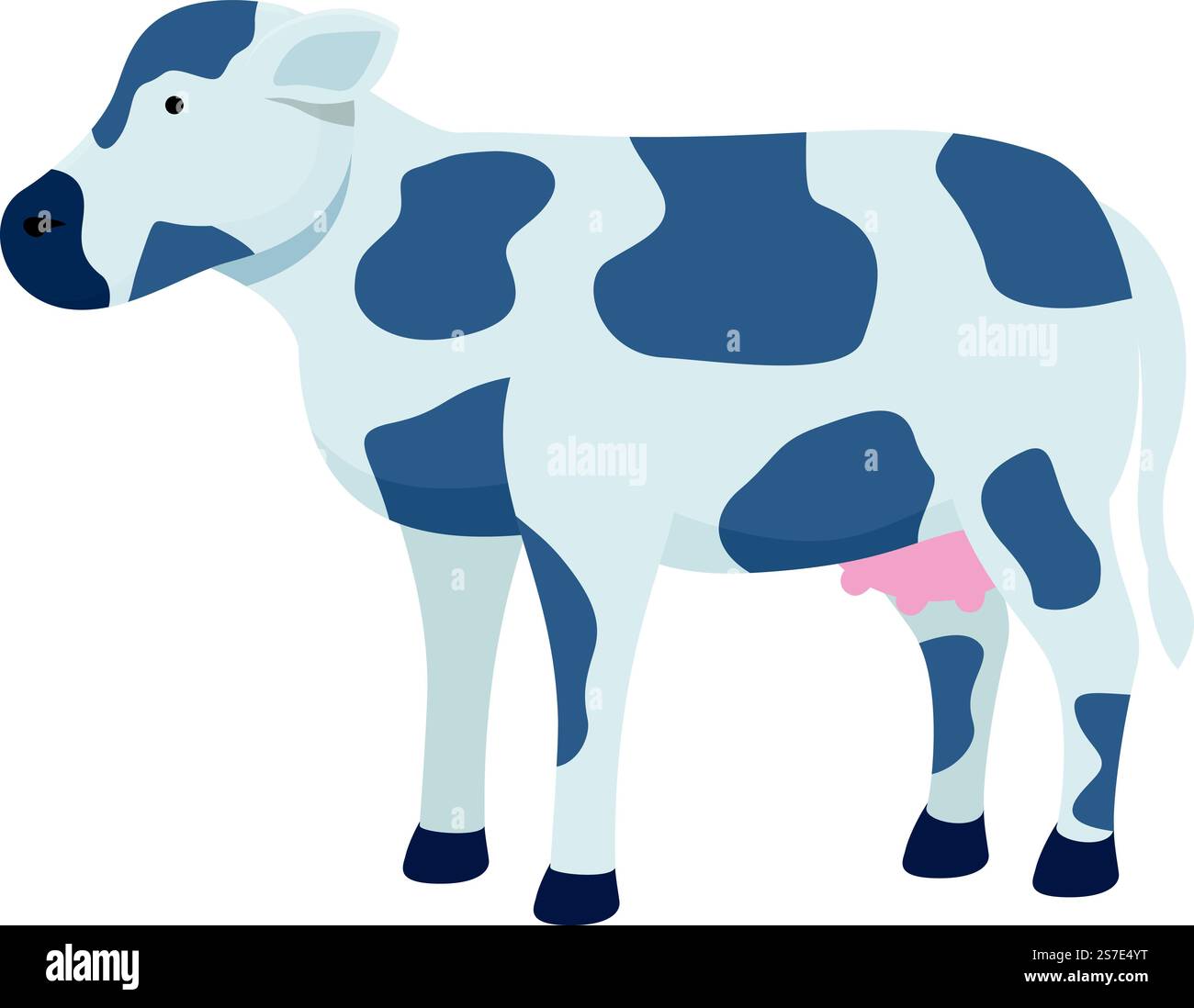 Petit vecteur de dessin animé d'icône de vache. Animal de ferme. Lait d'herbe. Petit vecteur de dessin animé d'icône de vache. Animal de ferme Illustration de Vecteur