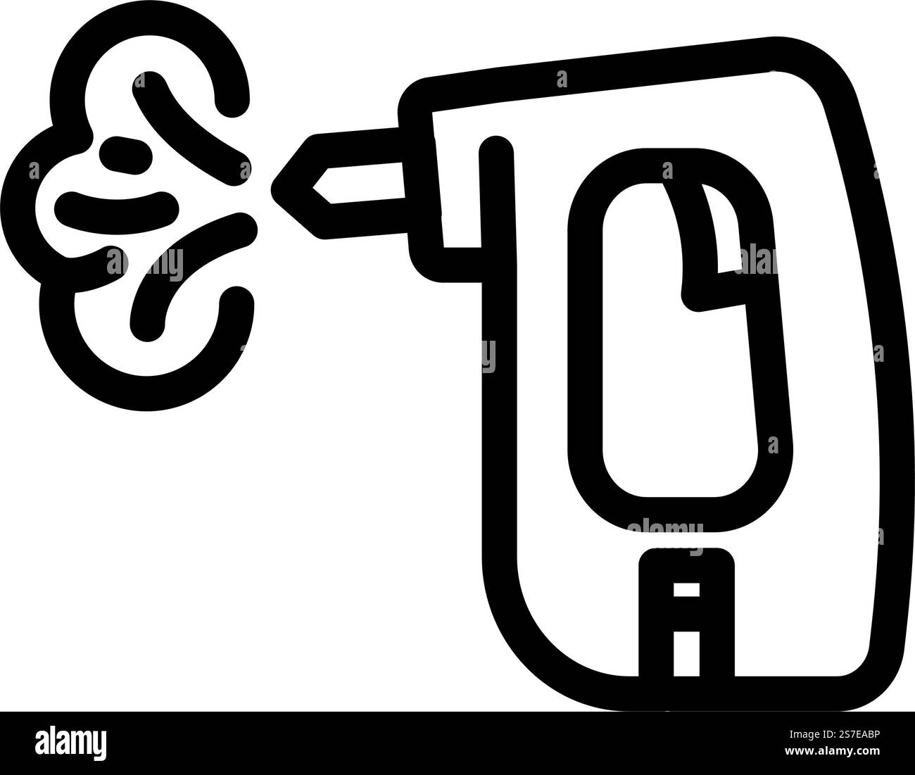 vecteur d'icône de ligne d'accessoire de maison de nettoyeur à vapeur. panneau accessoire maison nettoyeur vapeur. illustration noire du symbole de contour isolé. illustration vectorielle d'icône de ligne d'accessoire de nettoyage à vapeur Illustration de Vecteur