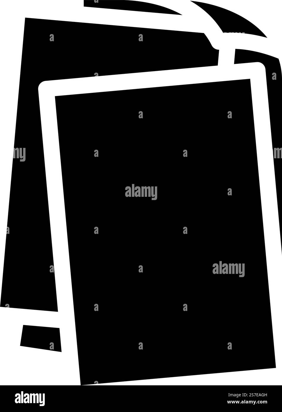 vecteur d'icône de glyphe de papier de feuille de document. panneau en papier pour document en feuille. illustration de symbole isolé. illustration vectorielle d'icône de glyphe de papier de feuille Illustration de Vecteur