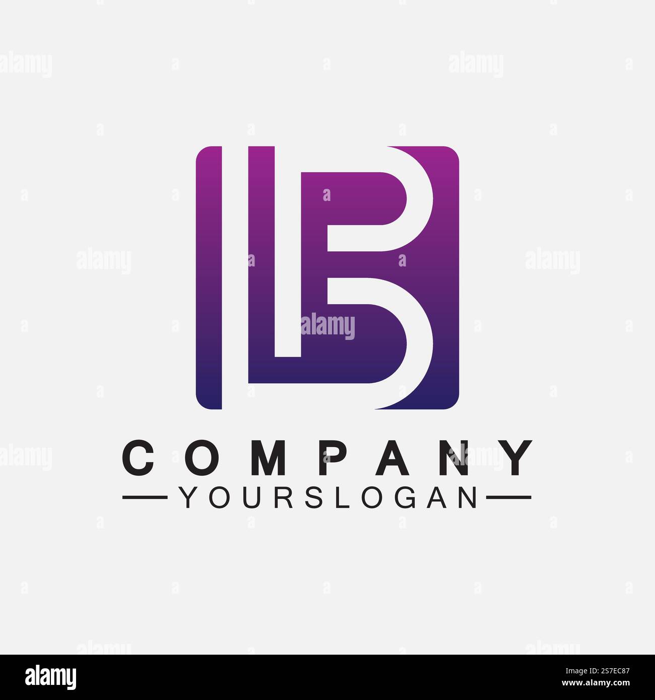 Logo PB Letter. Design créatif et minimaliste du logo Letter BP PB Illustration de Vecteur