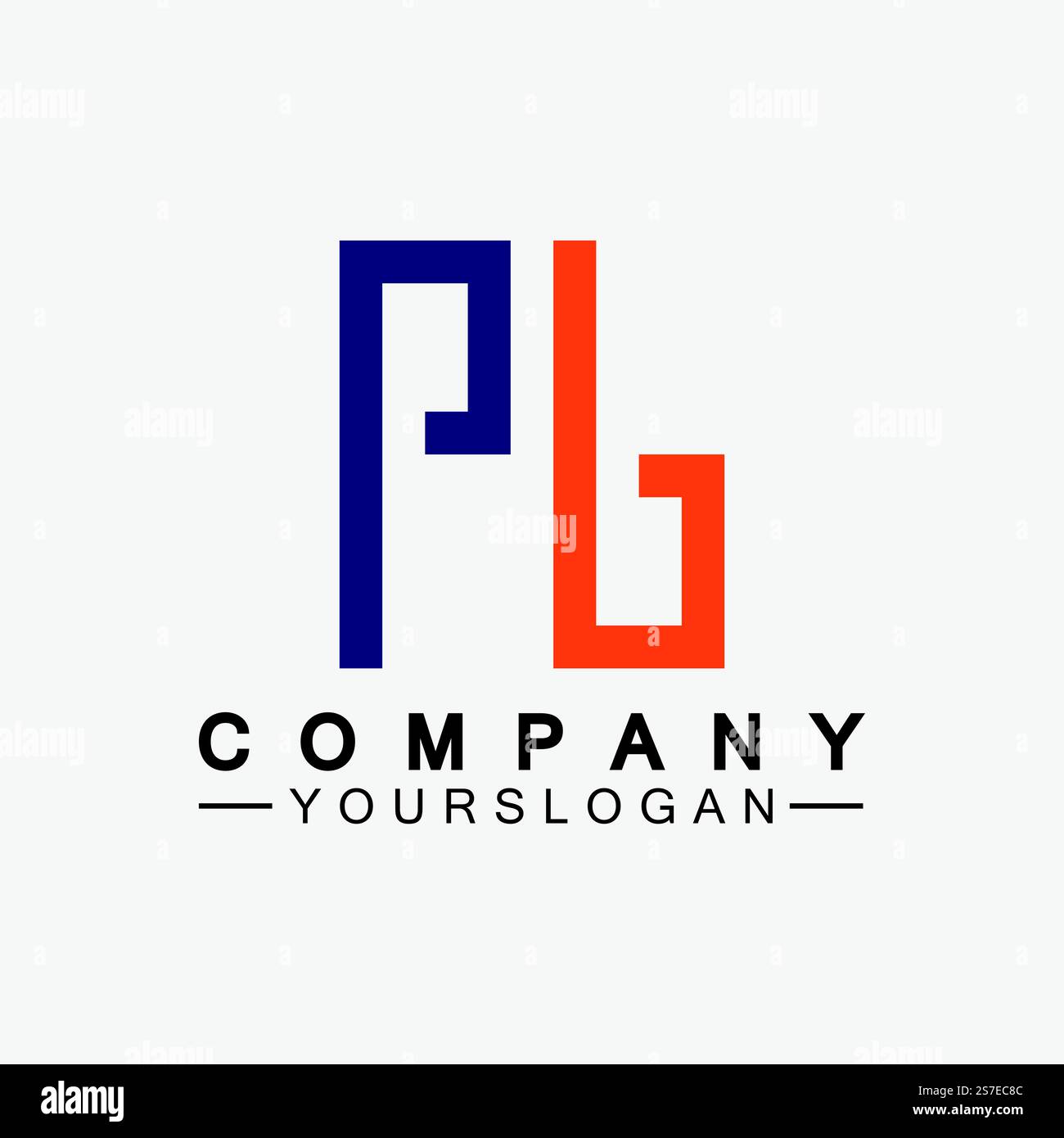 Logo PB Letter. Design créatif et minimaliste du logo Letter BP PB Illustration de Vecteur