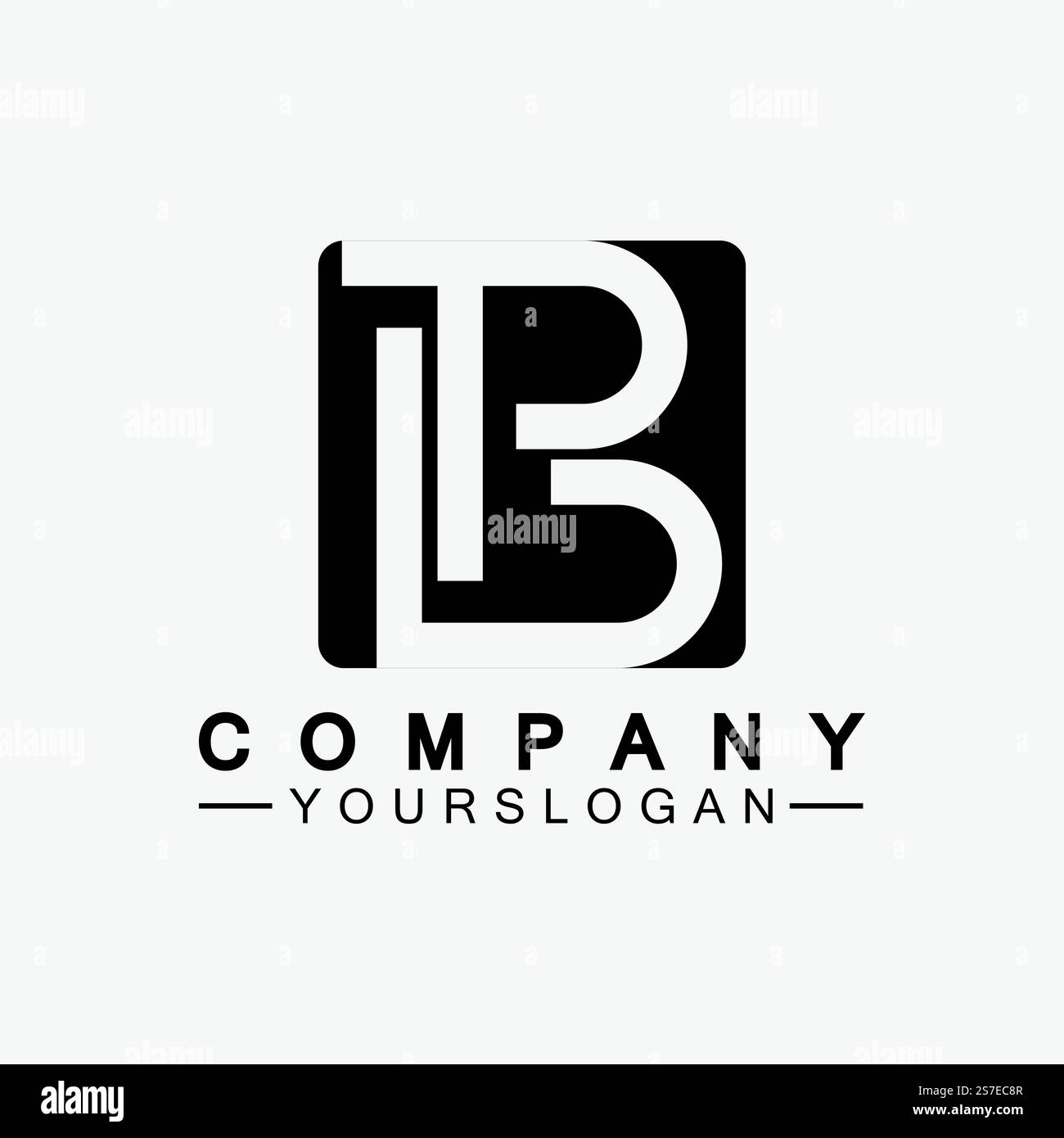 Logo PB Letter. Design créatif et minimaliste du logo Letter BP PB Illustration de Vecteur