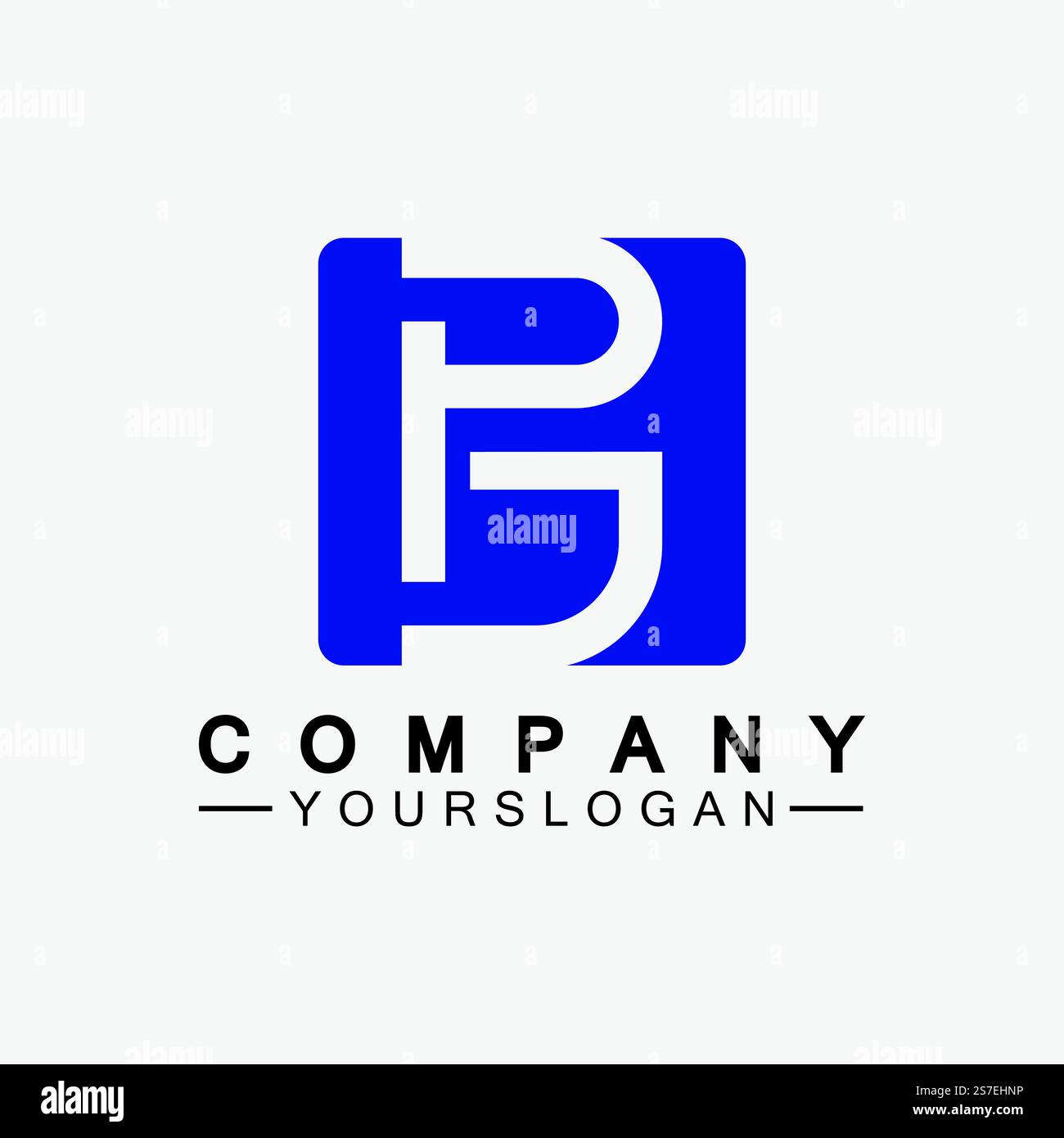 Logo PB Letter. Design créatif et minimaliste du logo Letter BP PB Illustration de Vecteur