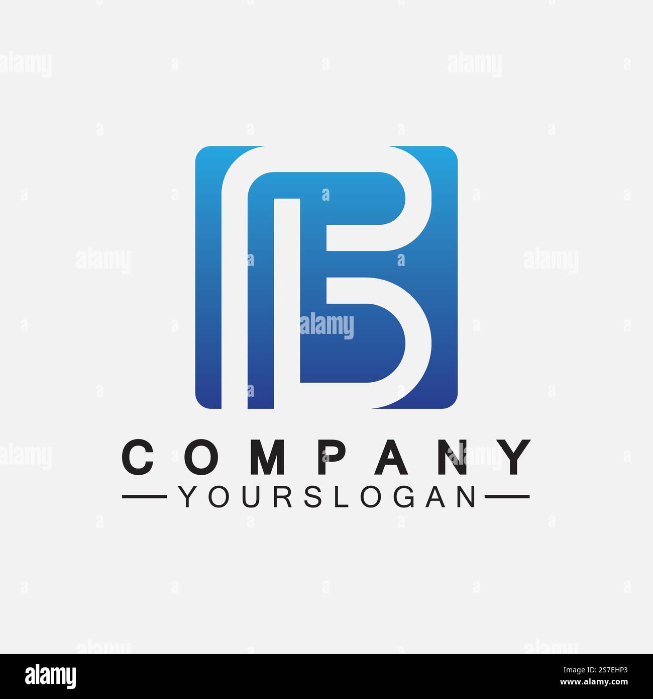Logo PB Letter. Design créatif et minimaliste du logo Letter BP PB Illustration de Vecteur