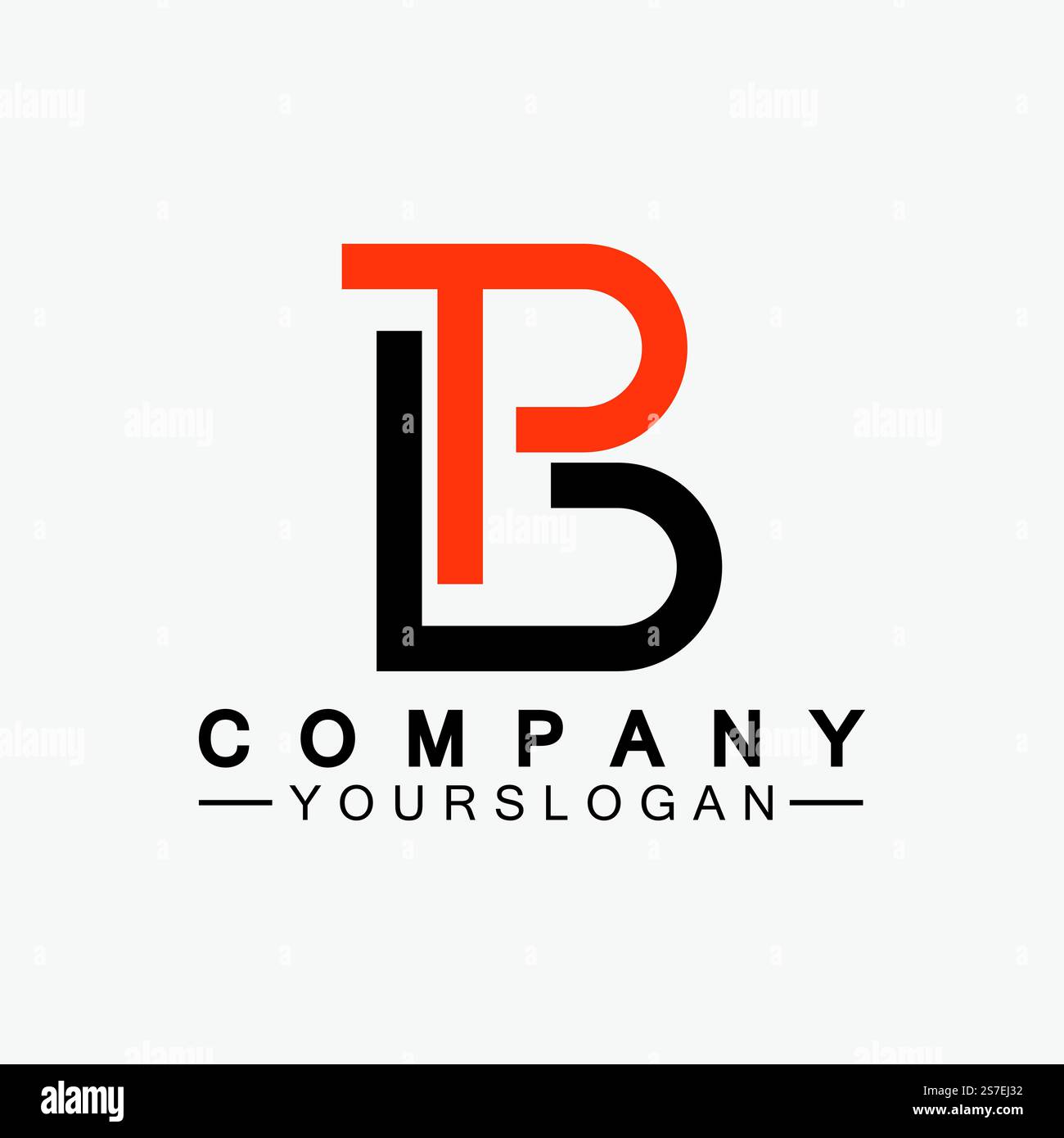 Logo PB Letter. Design créatif et minimaliste du logo Letter BP PB Illustration de Vecteur