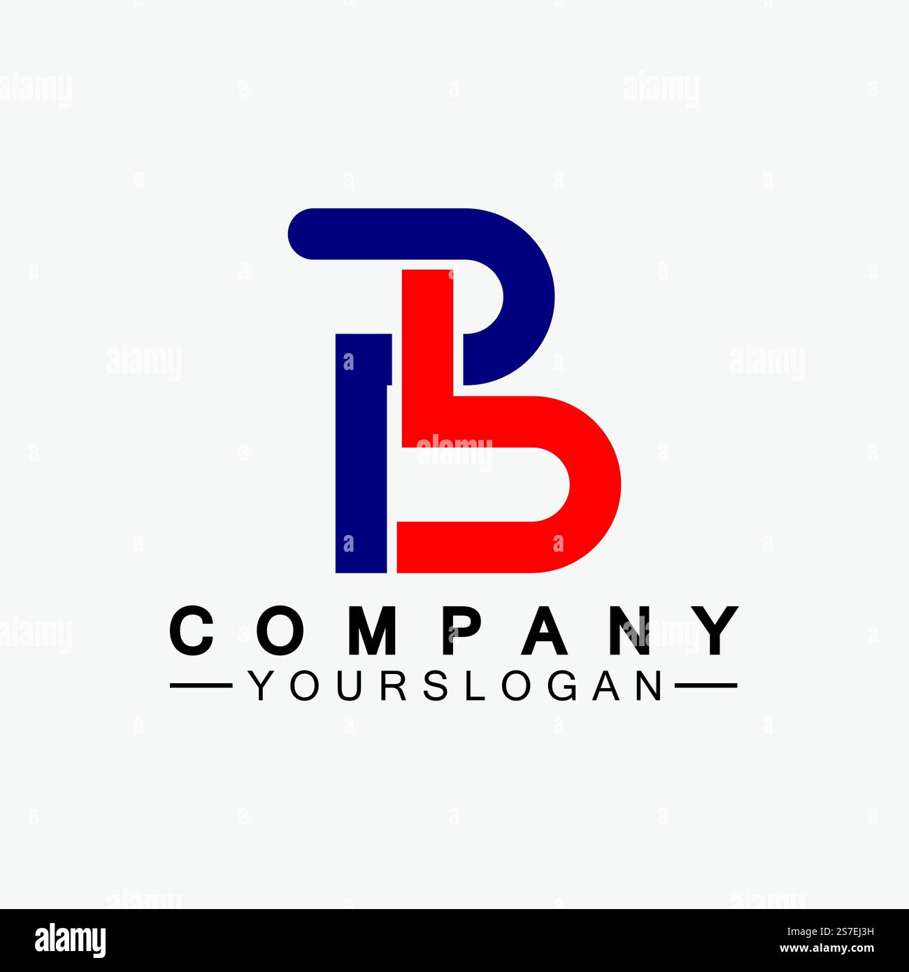 Logo PB Letter. Design créatif et minimaliste du logo Letter BP PB Illustration de Vecteur