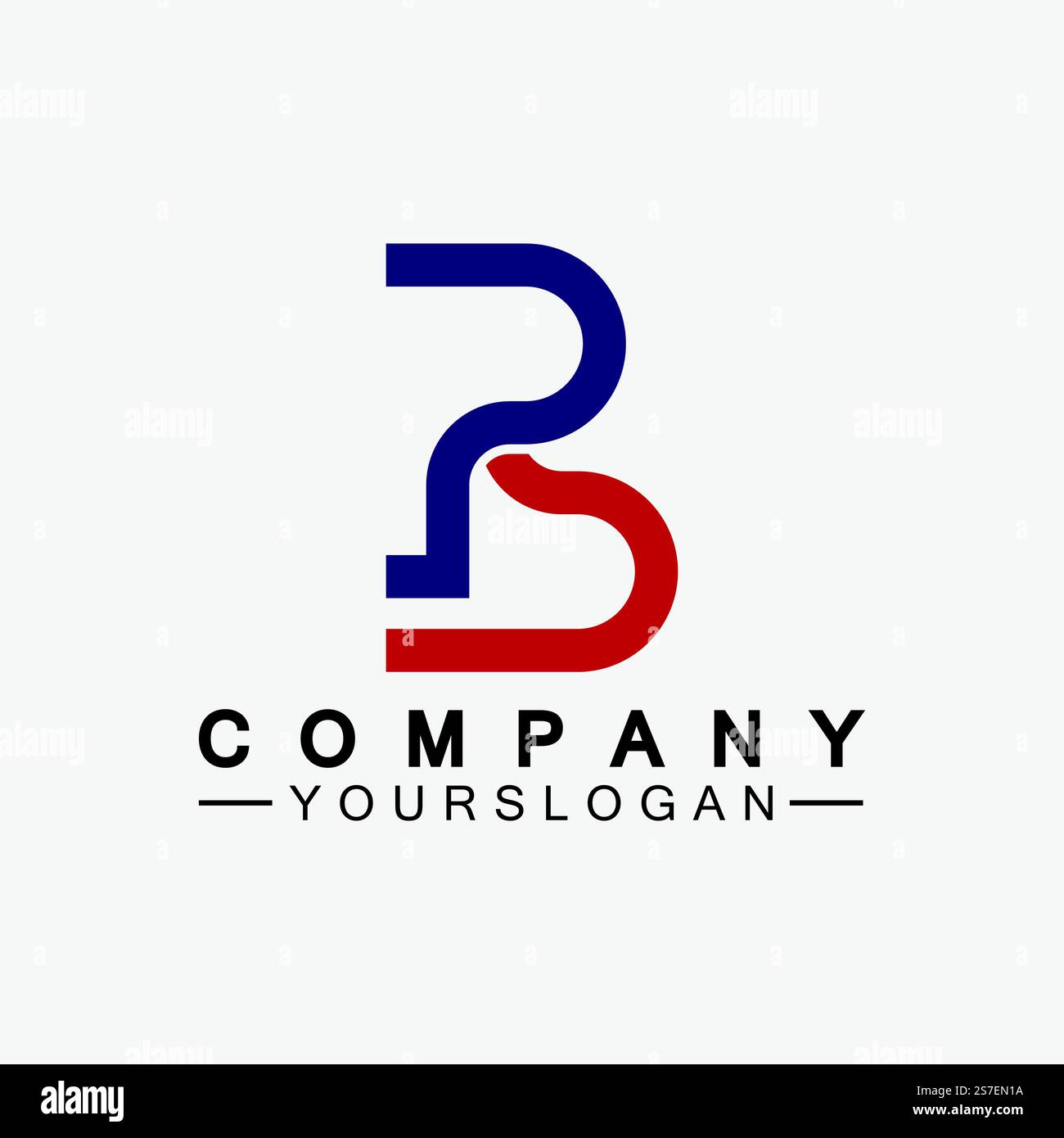 Logo PB Letter. Design créatif et minimaliste du logo Letter BP PB Illustration de Vecteur
