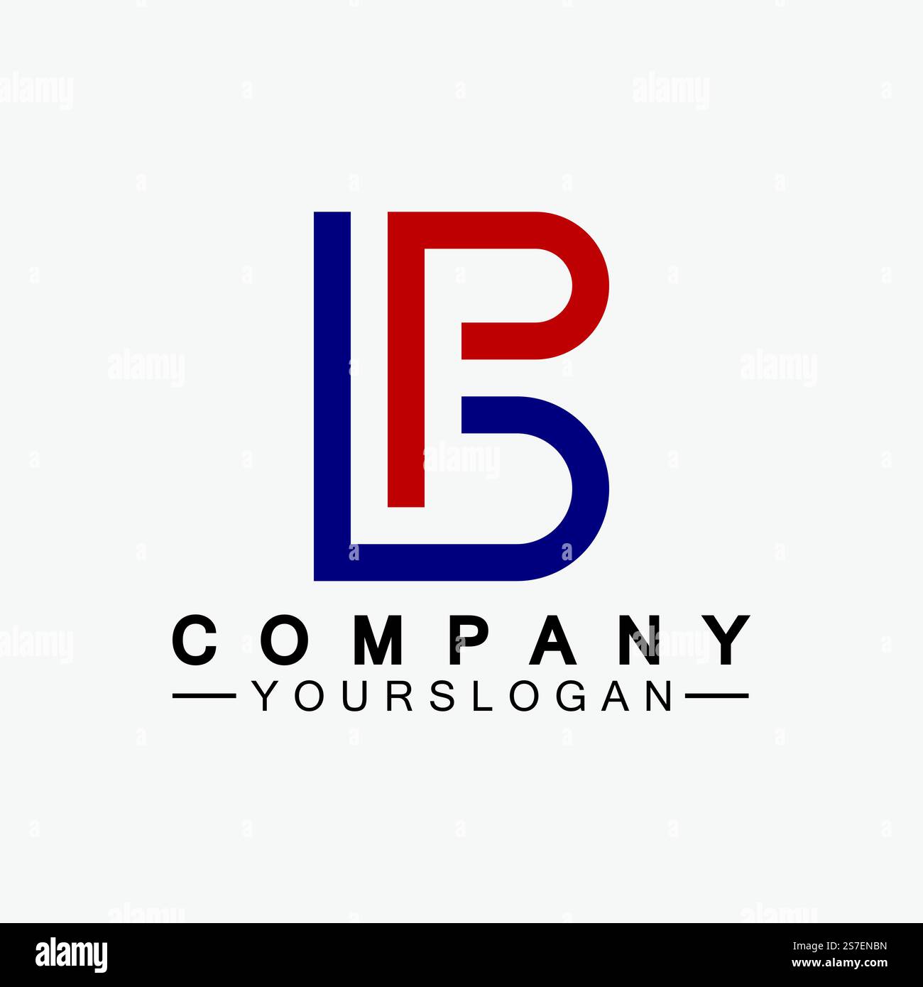 Logo PB Letter. Design créatif et minimaliste du logo Letter BP PB Illustration de Vecteur