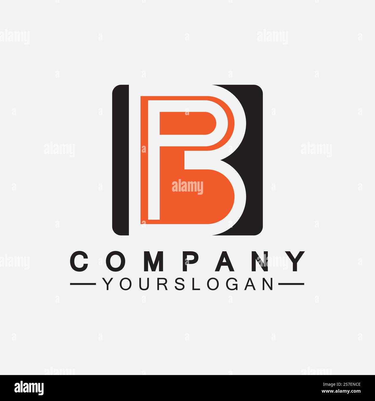 Logo PB Letter. Design créatif et minimaliste du logo Letter BP PB Illustration de Vecteur