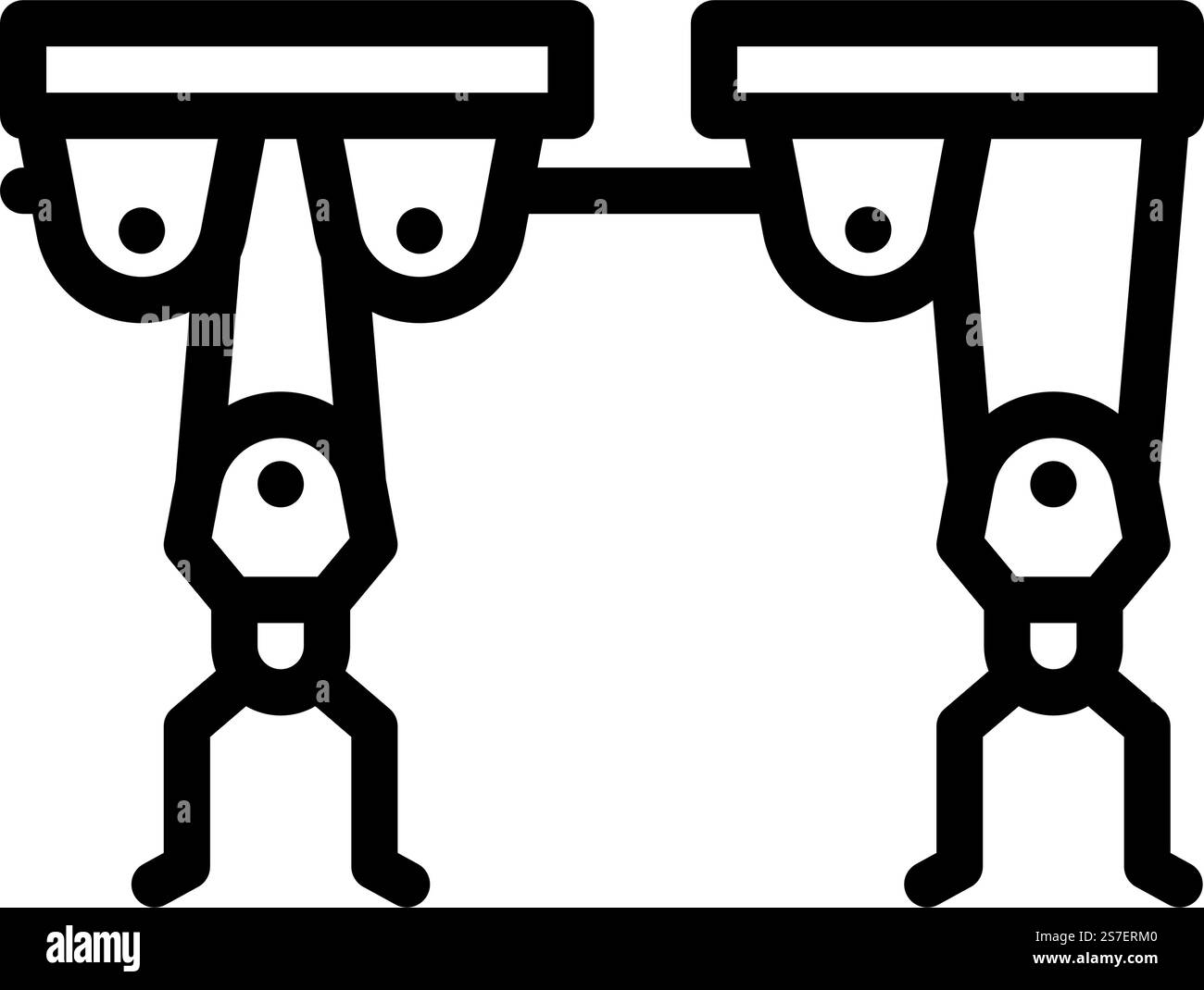vecteur d'icône de ligne d'outil de garage de système de sangle. enseigne pour outil de garage à système de sangle. illustration noire du symbole de contour isolé. illustration vectorielle d'icône de ligne d'outil de garage de système de sangle Illustration de Vecteur