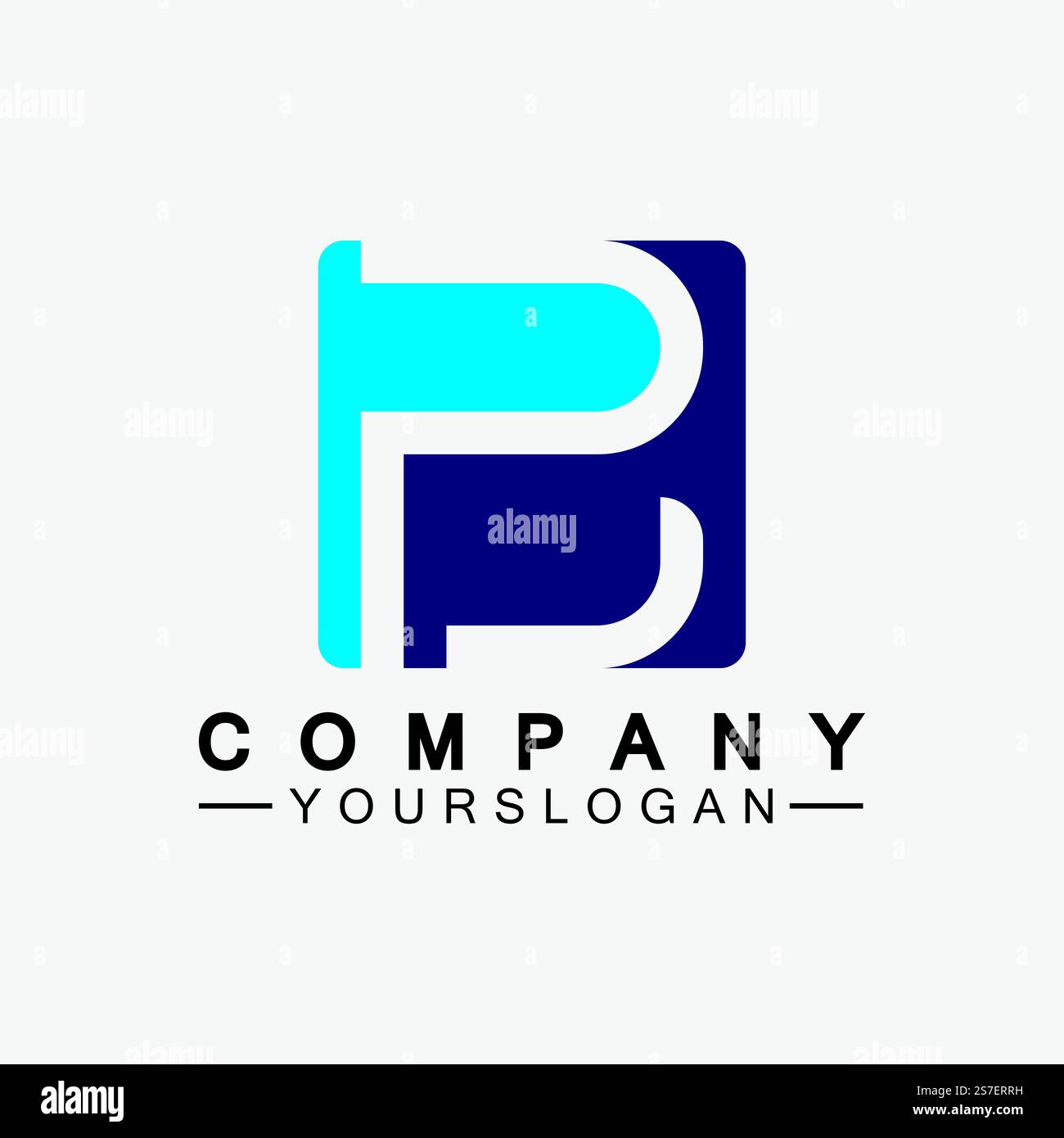Logo PB Letter. Design créatif et minimaliste du logo Letter BP PB Illustration de Vecteur