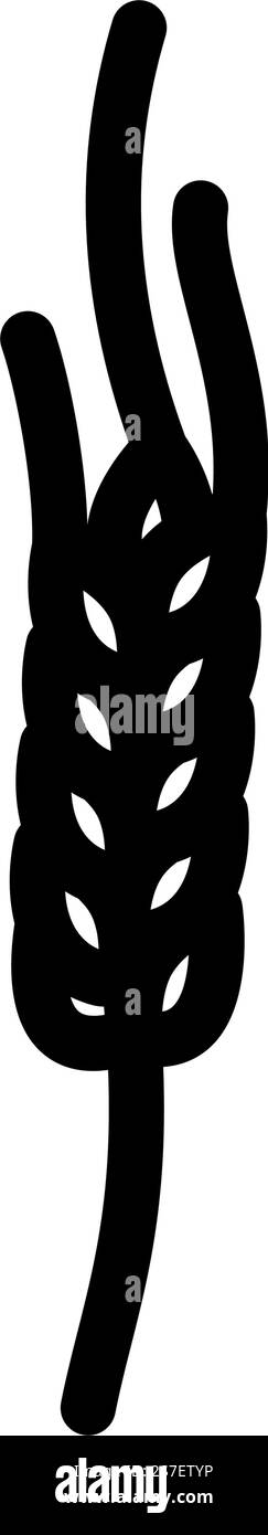 vecteur d'icône de ligne de blé jaune spikelet. signe de blé jaune épilé. illustration noire du symbole de contour isolé. illustration vectorielle d'icône de ligne de blé jaune épilé Illustration de Vecteur