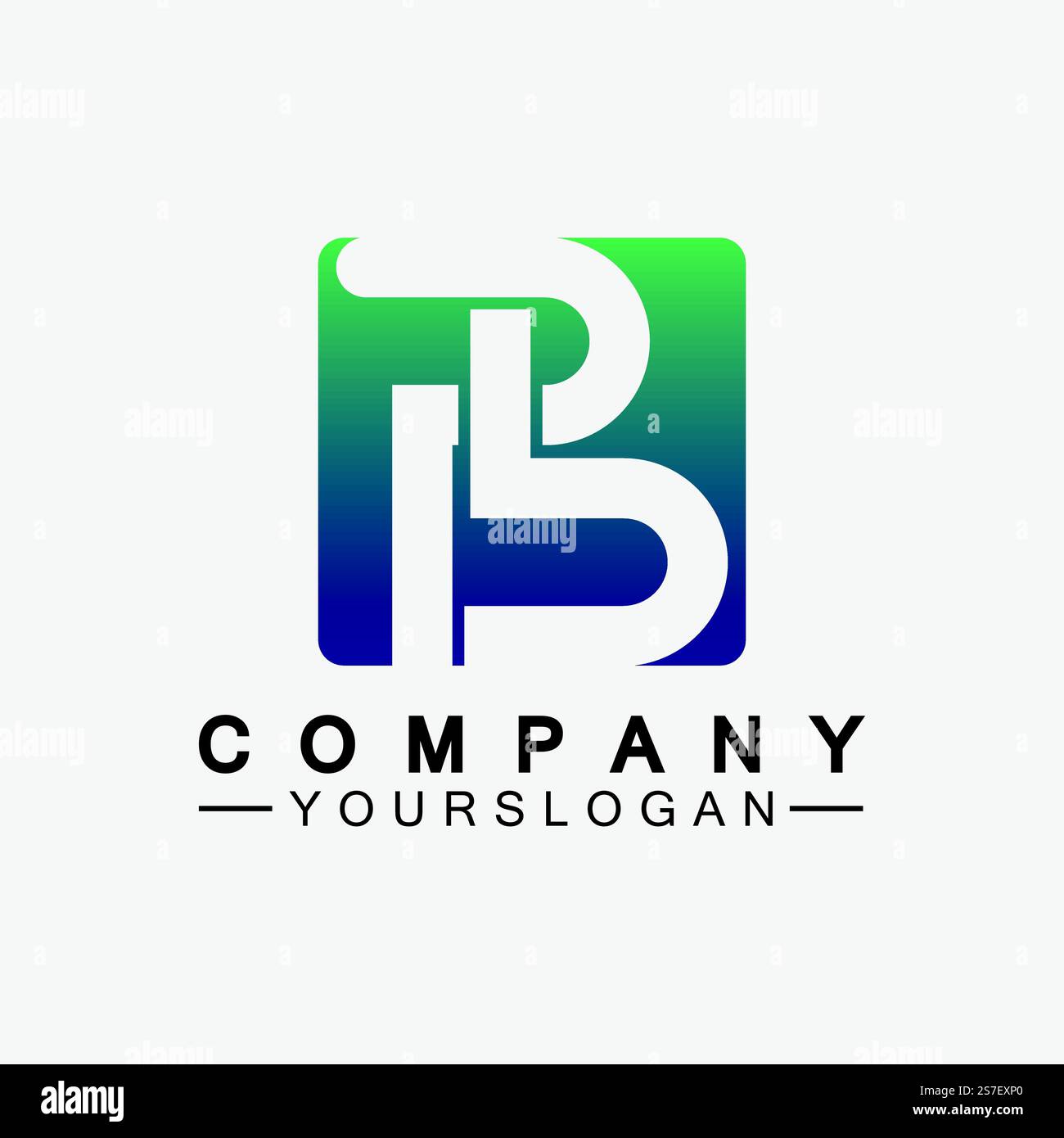 Logo PB Letter. Design créatif et minimaliste du logo Letter BP PB Illustration de Vecteur