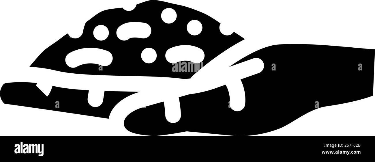 vecteur d'icône de glyphe de récolte de grain de blé de main. signe de récolte de blé à la main. illustration de symbole isolé. illustration vectorielle d'icône de glyphe de récolte de grain de blé de main Illustration de Vecteur