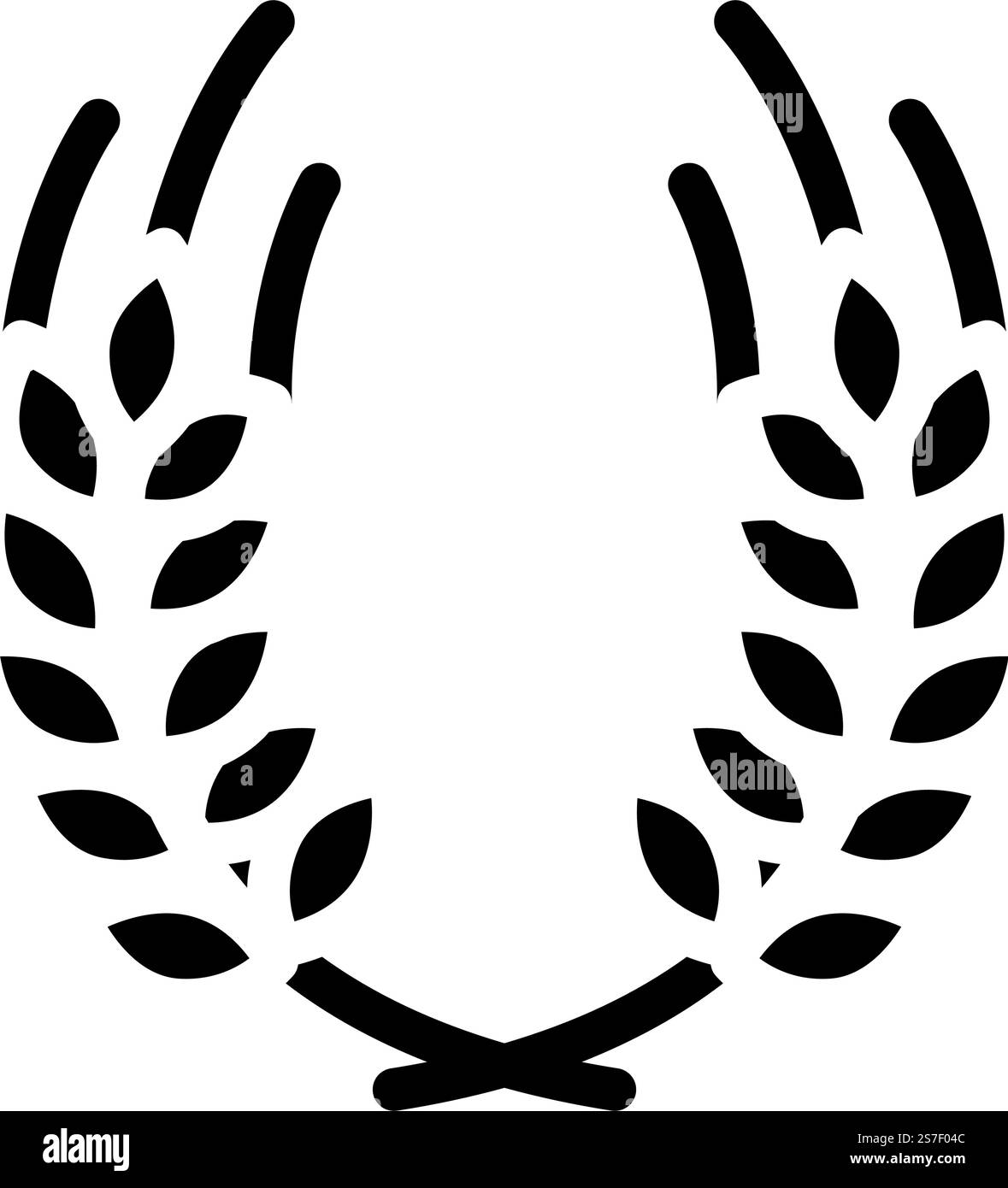 épis de couronne de vecteur d'icône de glyphe de blé. couronne épis de blé signe. illustration de symbole isolé. épis de couronne d'illustration vectorielle d'icône de glyphe de blé Illustration de Vecteur