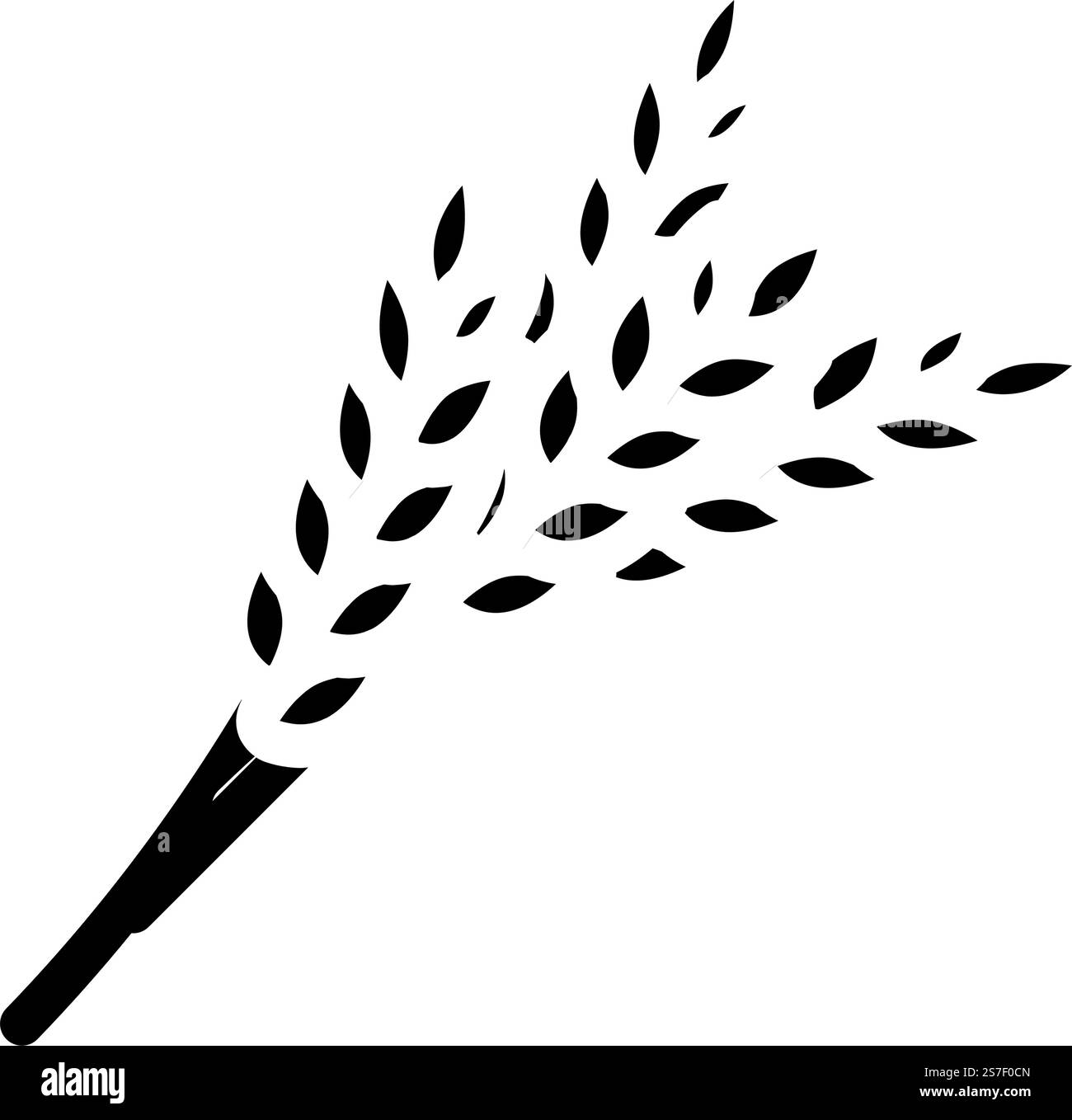 vecteur d'icône jaune de glyphe de récolte d'oreilles de blé. les oreilles de blé récoltent le signe jaune. illustration de symbole isolé. illustration vectorielle d'icône de glyphe jaune de récolte d'oreilles de blé Illustration de Vecteur