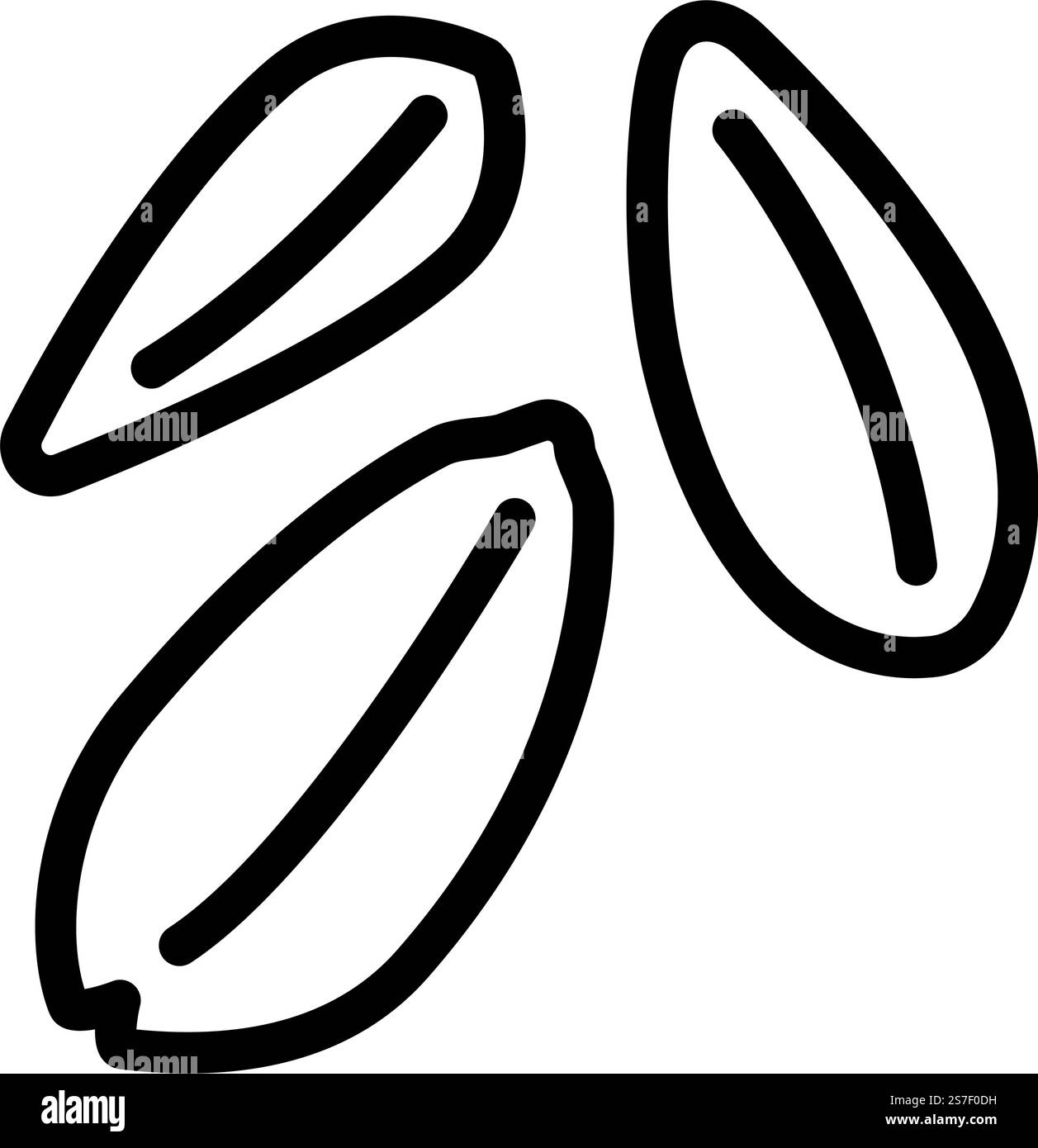 vecteur d'icône de ligne de blé mûr de grain. signe de blé mûr à grain. illustration noire du symbole de contour isolé. illustration vectorielle d'icône de ligne de blé mûr de grain Illustration de Vecteur