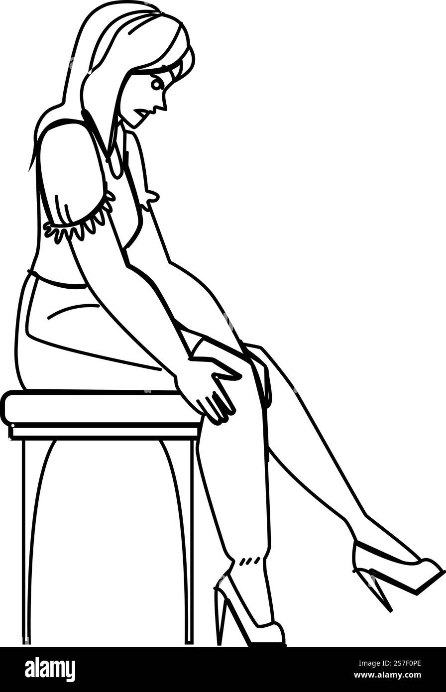 vecteur de jambe d'oedème. soins du corps, médecine de la santé, peau féminine, maladie femme, douleur du pied médical œdème caractère de jambe. Illustration de personnes. vecteur de jambe d'oedème Illustration de Vecteur