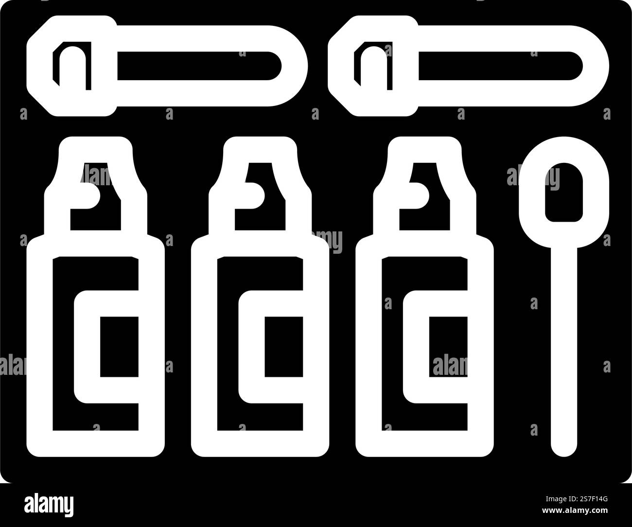 vecteur d'icône de glyphe d'outil de jardin de kit de test de sol. kit d'essai de sol panneau d'outil de jardin. illustration de symbole isolé. illustration vectorielle d'icône de glyphe d'outil de jardin de kit de test de sol Illustration de Vecteur