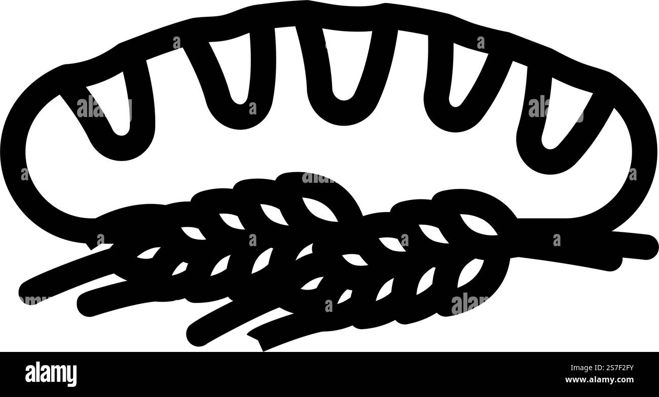 vecteur d'icône de ligne d'oreilles de blé de pain. panification des oreilles de blé. illustration noire du symbole de contour isolé. illustration vectorielle d'icône de ligne d'oreilles de blé tendre Illustration de Vecteur