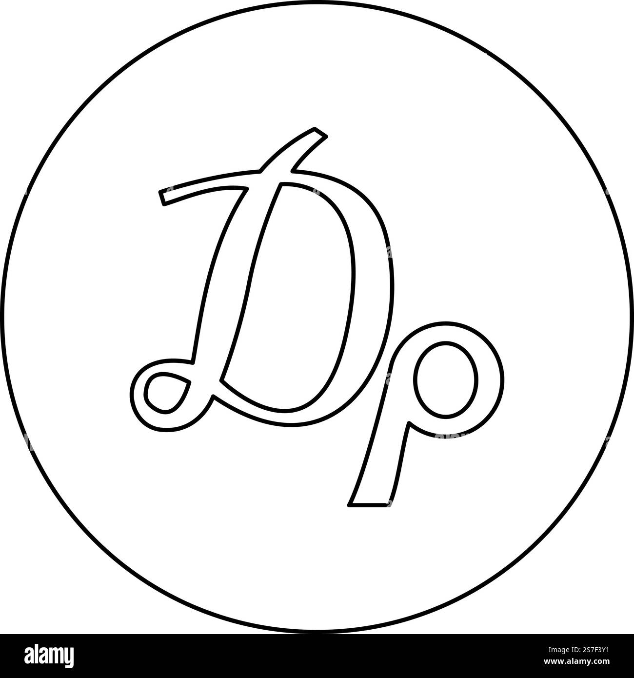 Drachme symbole monnaie actuelle Grèce signe argent GRD monnaie grecque icône en cercle rond noir illustration vectorielle image contour ligne de contour mince style simple. Symbole drachme devise actuelle Grèce signe argent GRD monnaie grecque icône en cercle rond couleur noire illustration vectorielle image contour ligne de contour style mince Illustration de Vecteur