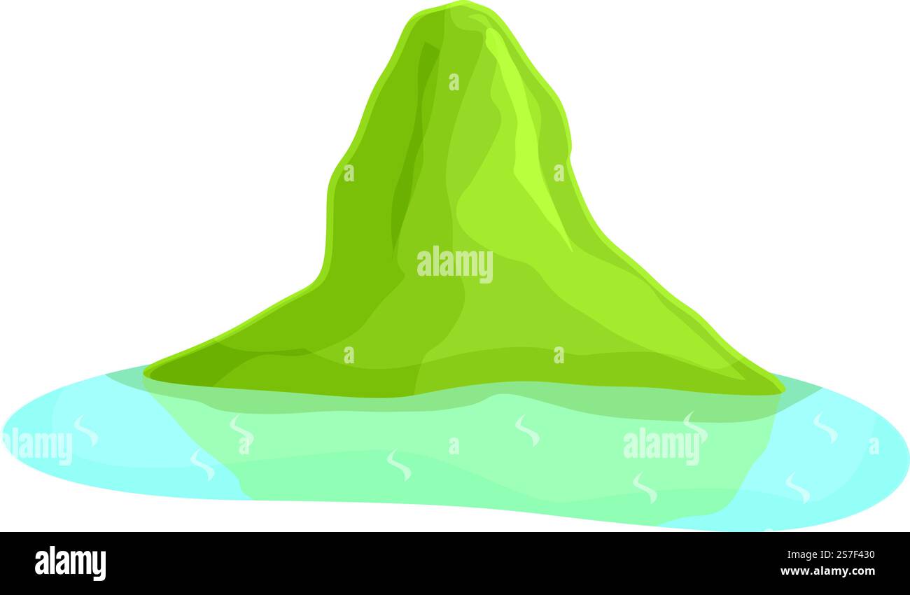 Vecteur de dessin animé d'icône de montagne glacier. Voyage en Islande. Carte du pays. Vecteur de dessin animé d'icône de montagne glacier. Voyage en Islande Illustration de Vecteur