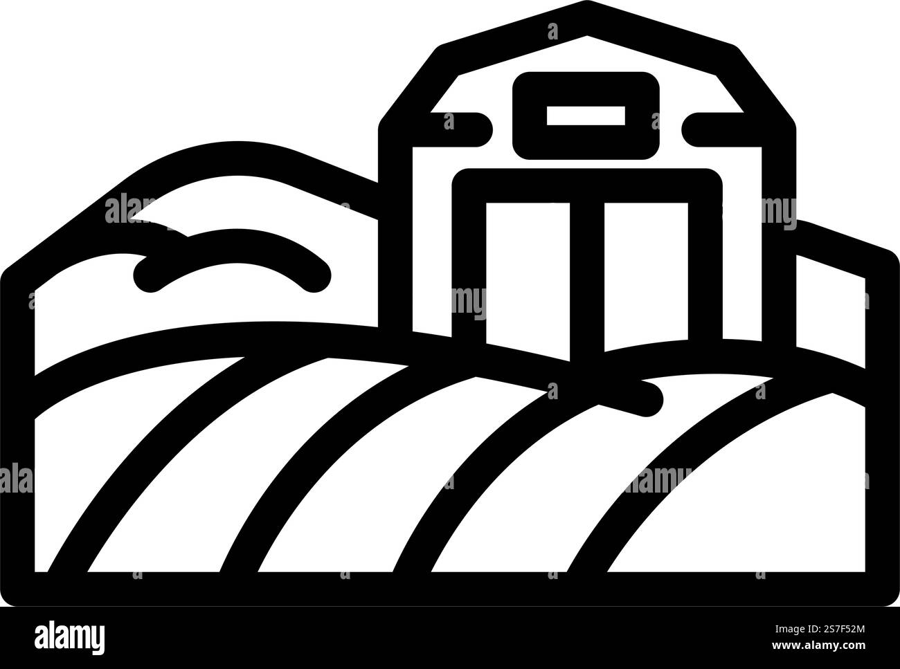 vecteur d'icône de ligne de blé de plantes vertes de champ. panneau de blé de plantes vertes de champ. illustration noire du symbole de contour isolé. illustration vectorielle d'icône de ligne de blé de plantes vertes de champ Illustration de Vecteur