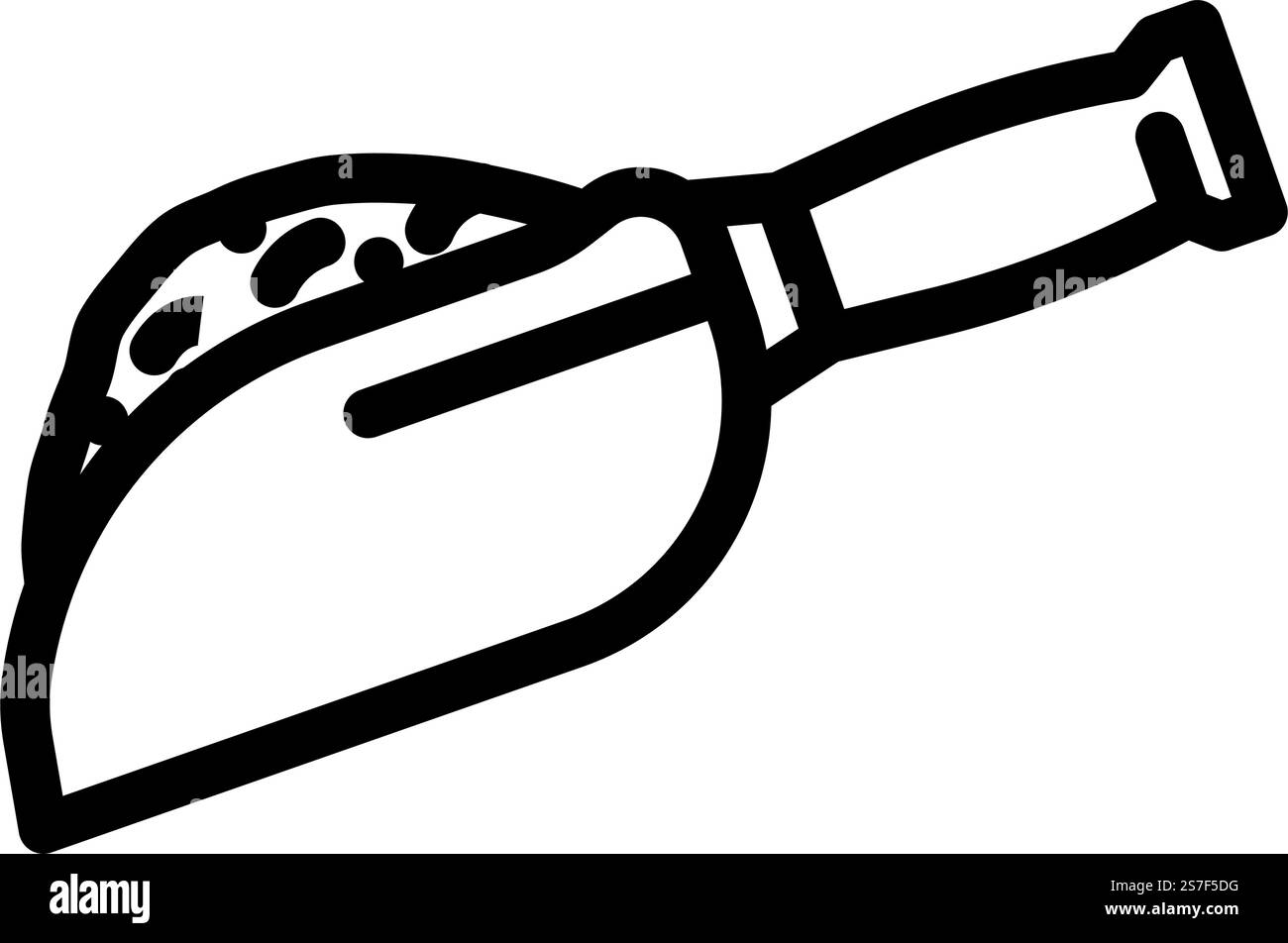 vecteur d'icône de ligne de cuillère en bois de blé de grain. panneau de cuillère en bois de blé de grain. illustration noire du symbole de contour isolé. illustration vectorielle d'icône de ligne de cuillère en bois de blé de grain Illustration de Vecteur