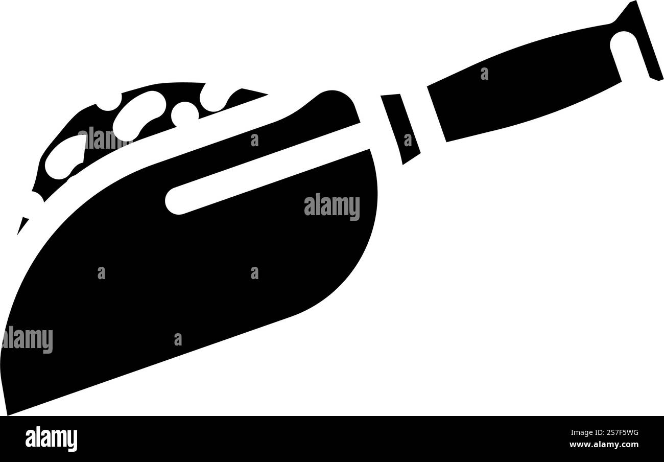 vecteur d'icône de glyphe de cuillère en bois de blé de grain. panneau de cuillère en bois de blé de grain. illustration de symbole isolé. illustration vectorielle d'icône de glyphe de cuillère en bois de blé de grain Illustration de Vecteur